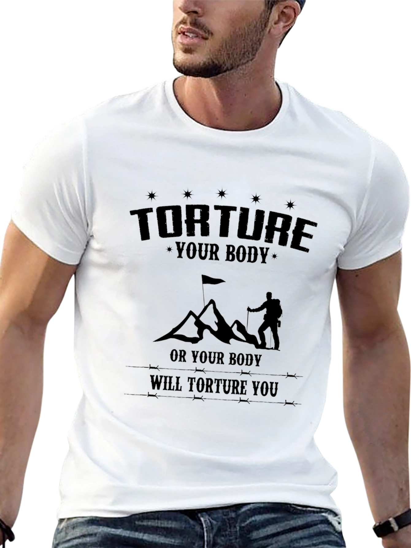 Torture Your Body Black Graphic Tee