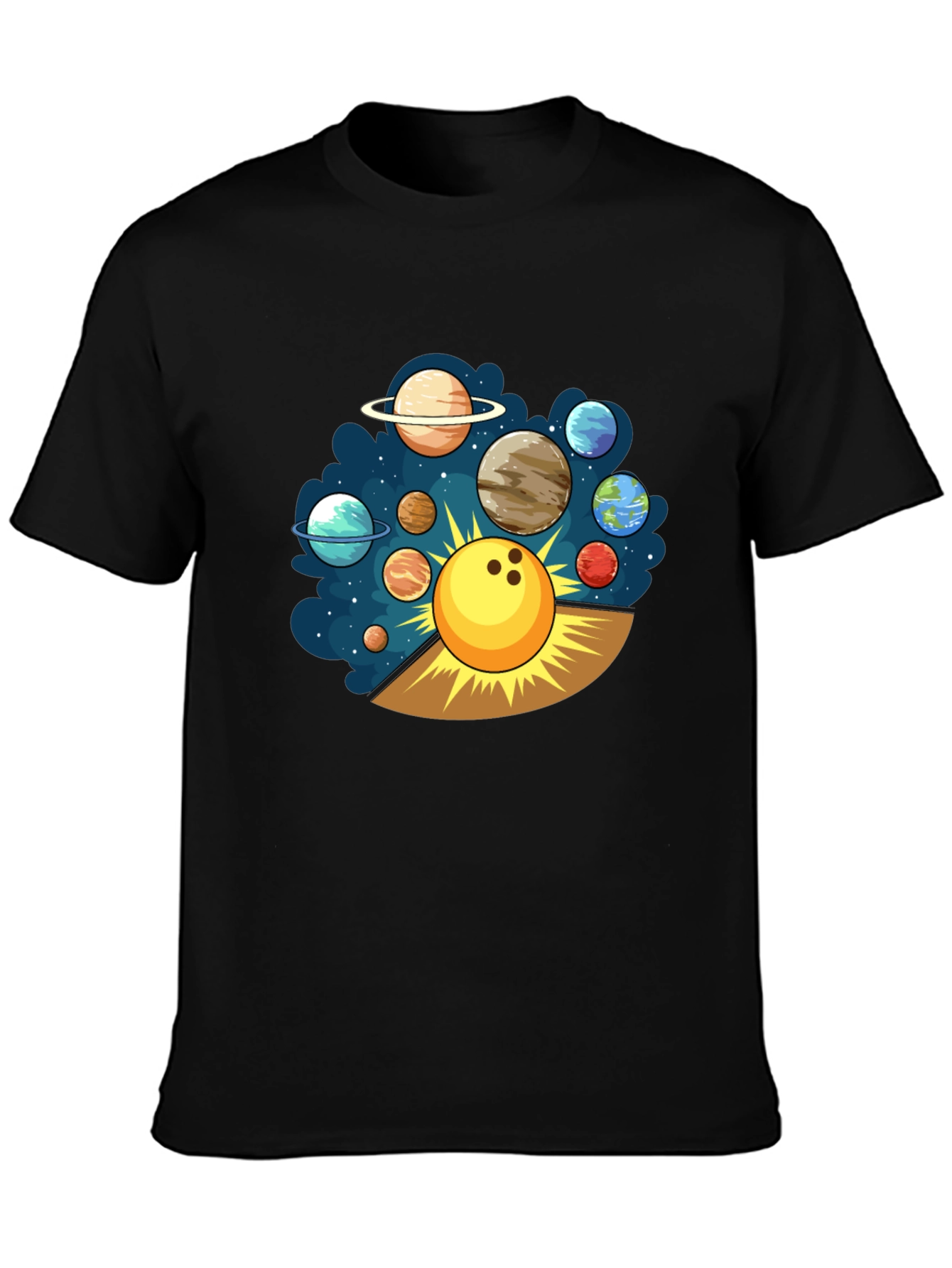 Bowling Planet T-Shirt Cosmic Strike Tee
