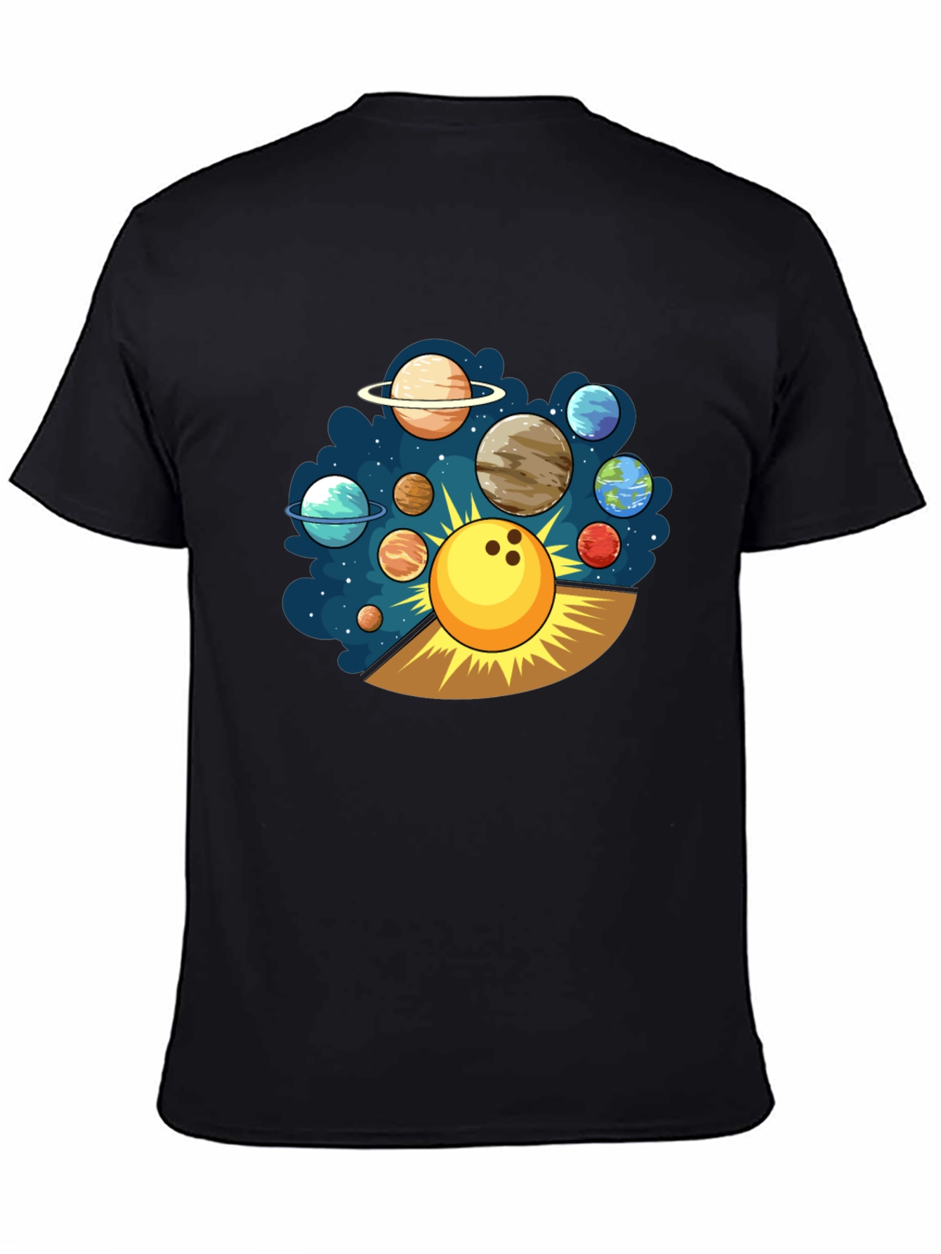 Bowling Planet T-Shirt Cosmic Strike Tee