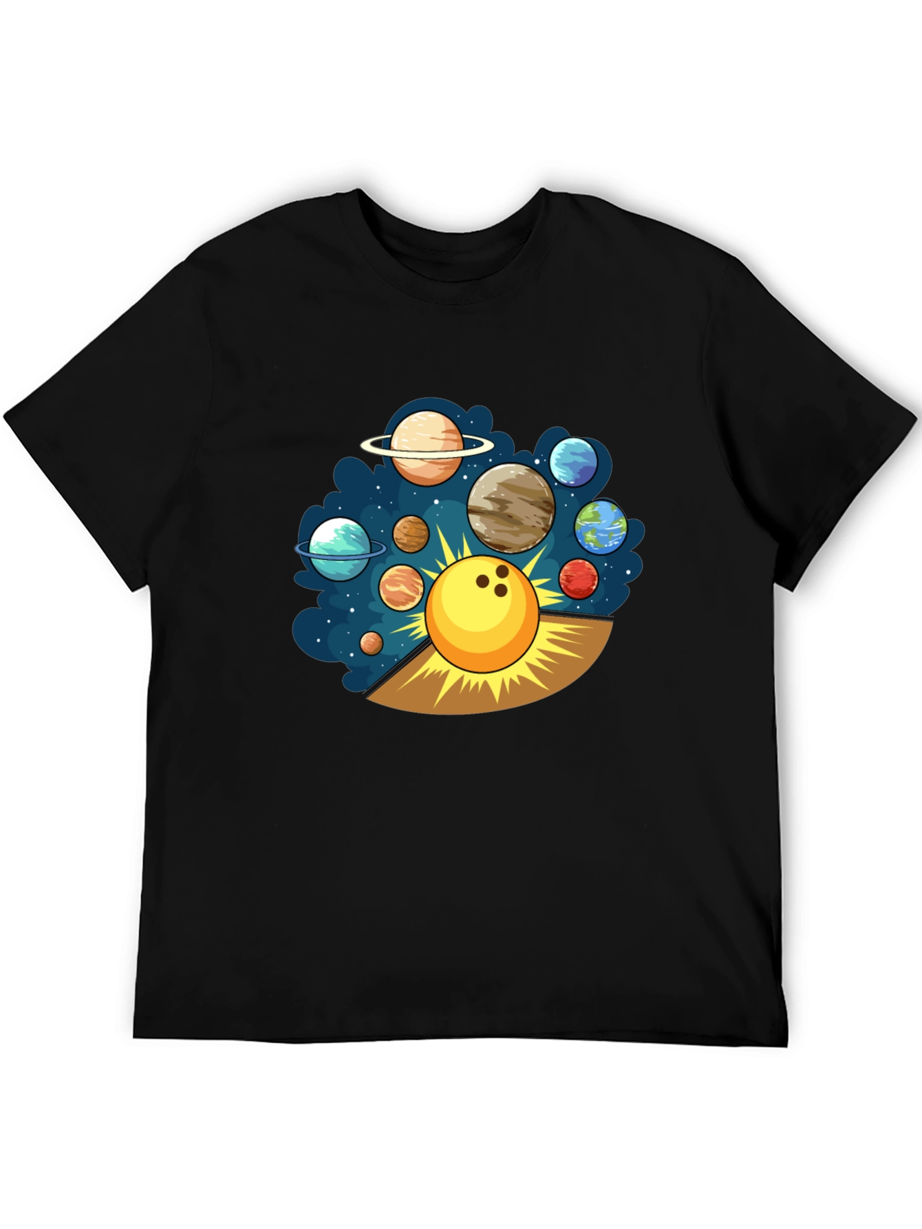 Bowling Planet T-Shirt Cosmic Strike Tee