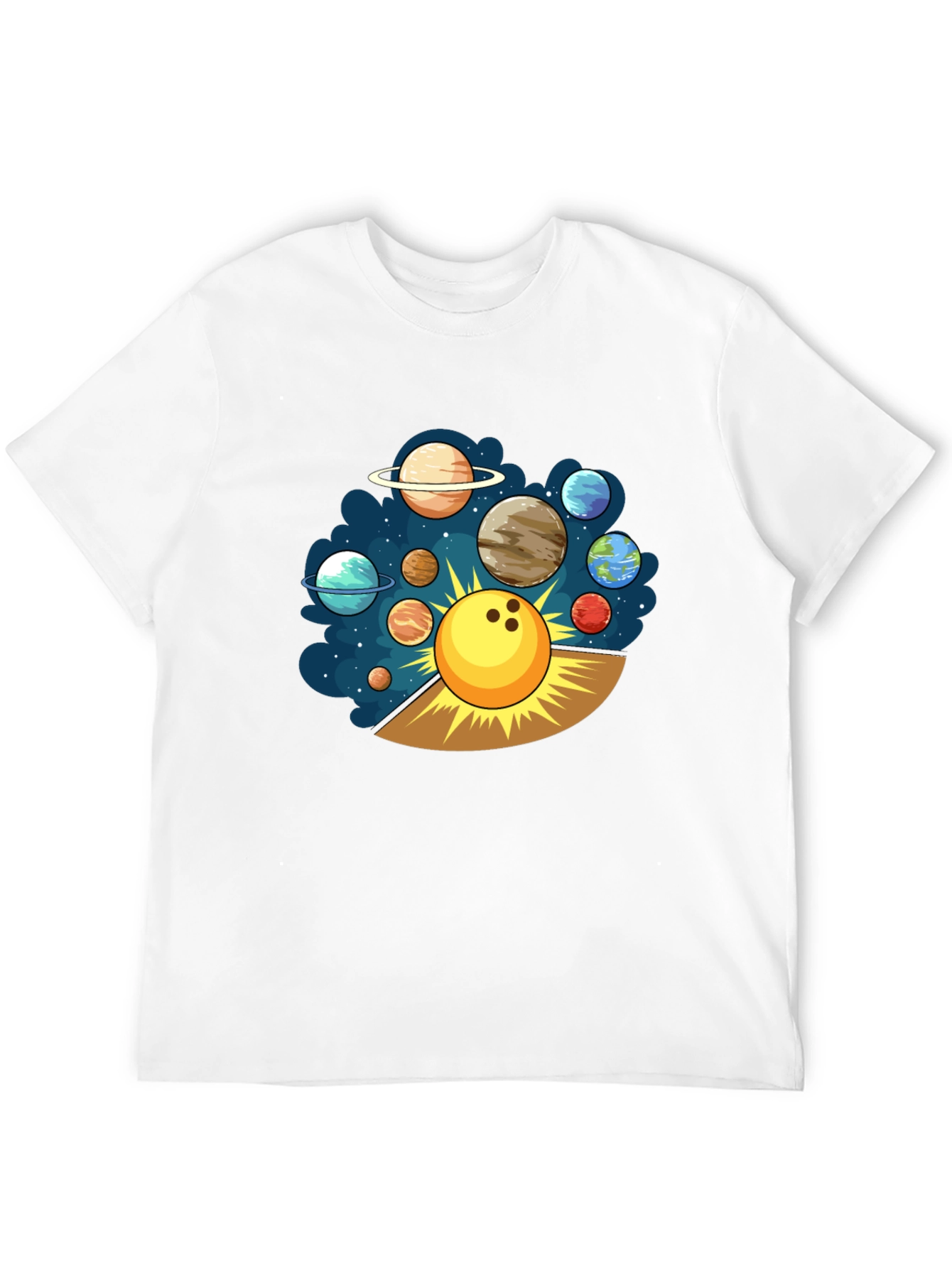 Bowling Planet T-Shirt Cosmic Strike Tee