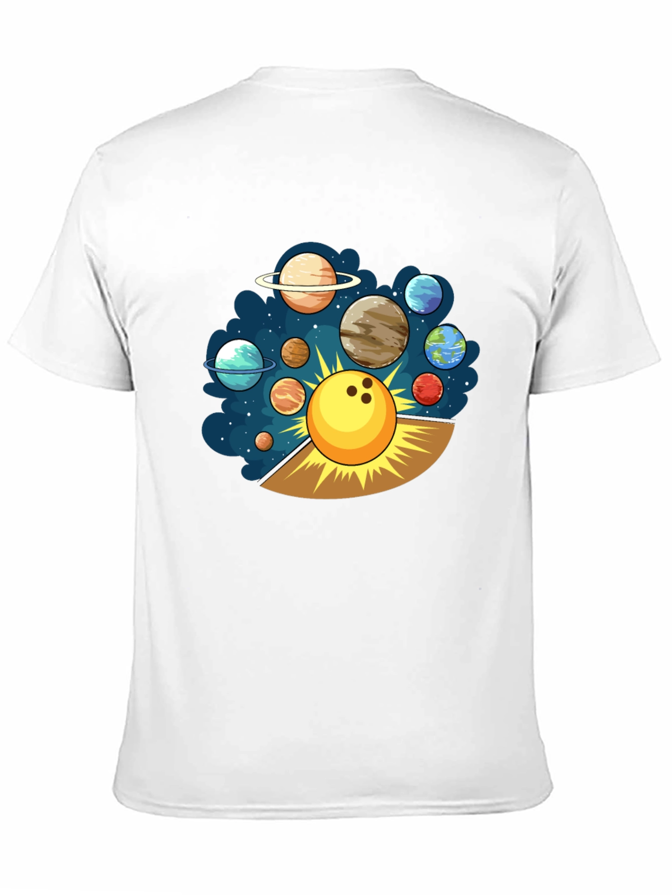 Bowling Planet T-Shirt Cosmic Strike Tee