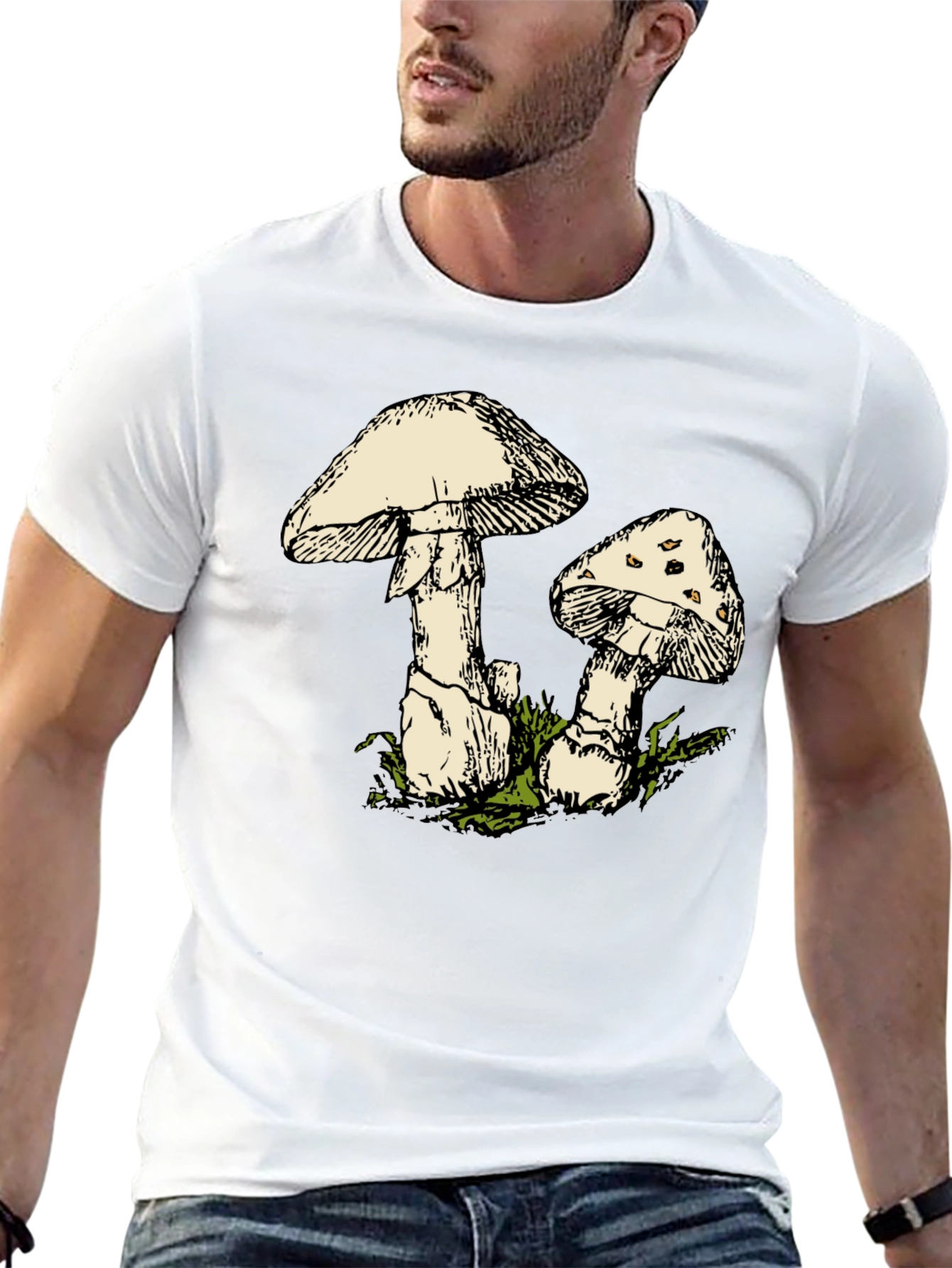 Mushroom Graphic T-Shirt - Nature Inspired Tee