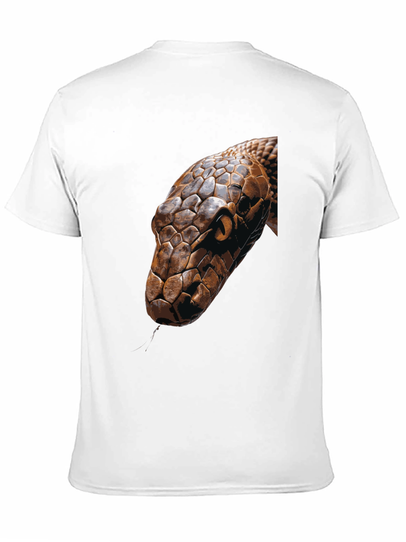 Mens Snake Graphic Print Crew Neck T-Shirt