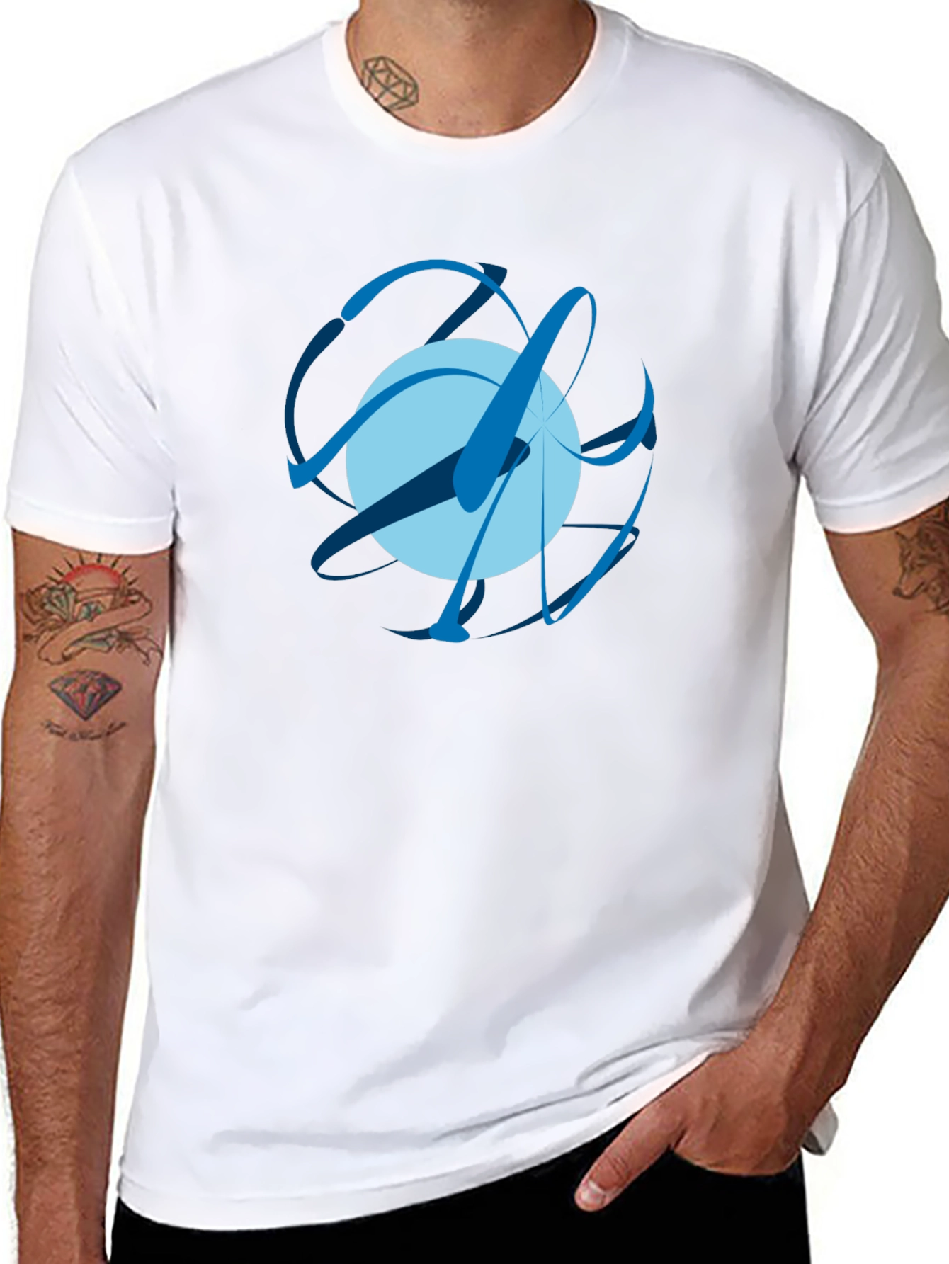 Abstract Orb Graphic Tee - Modern Art T-Shirt