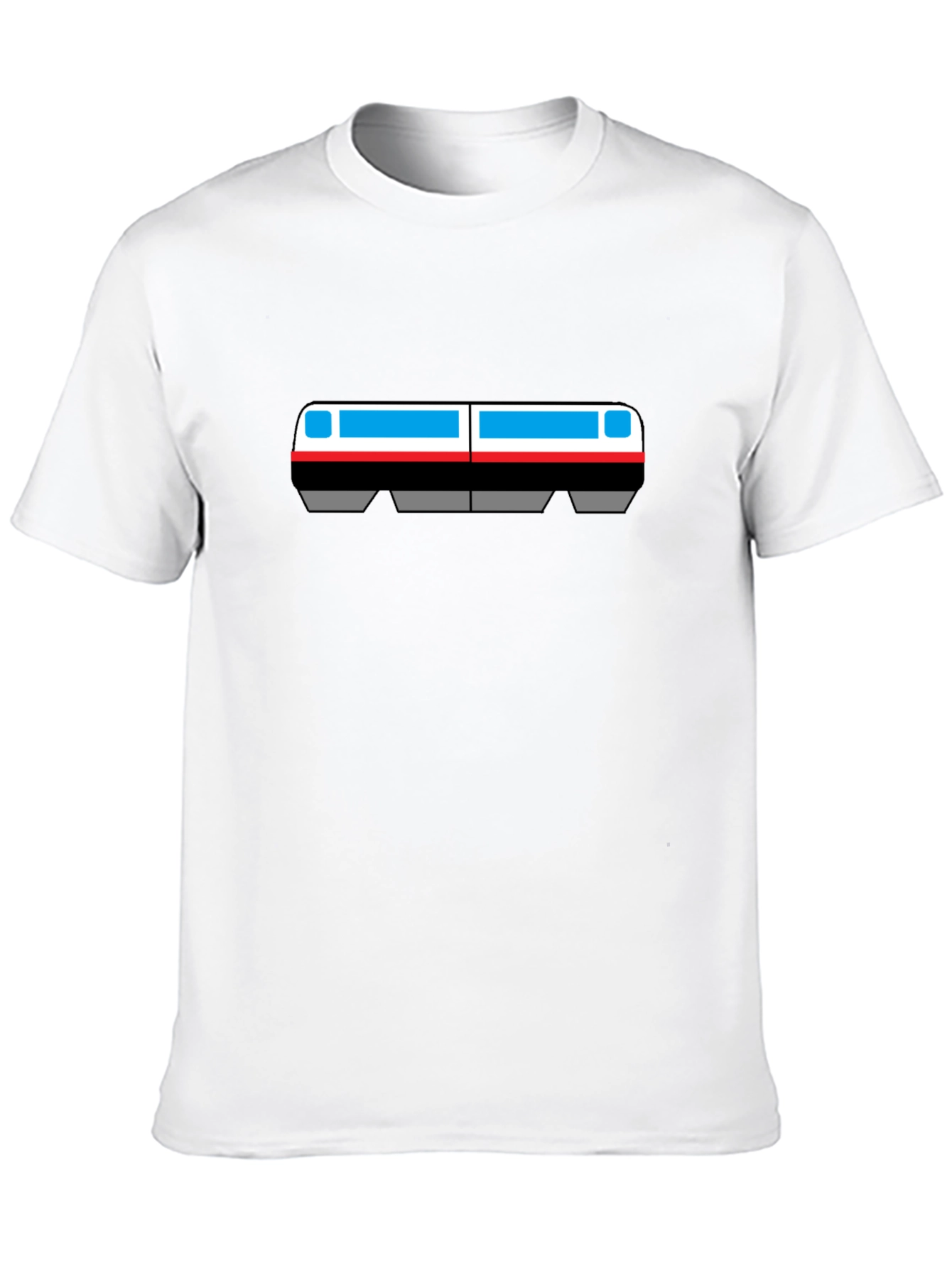 Retro Subway Train Graphic Tee - Black