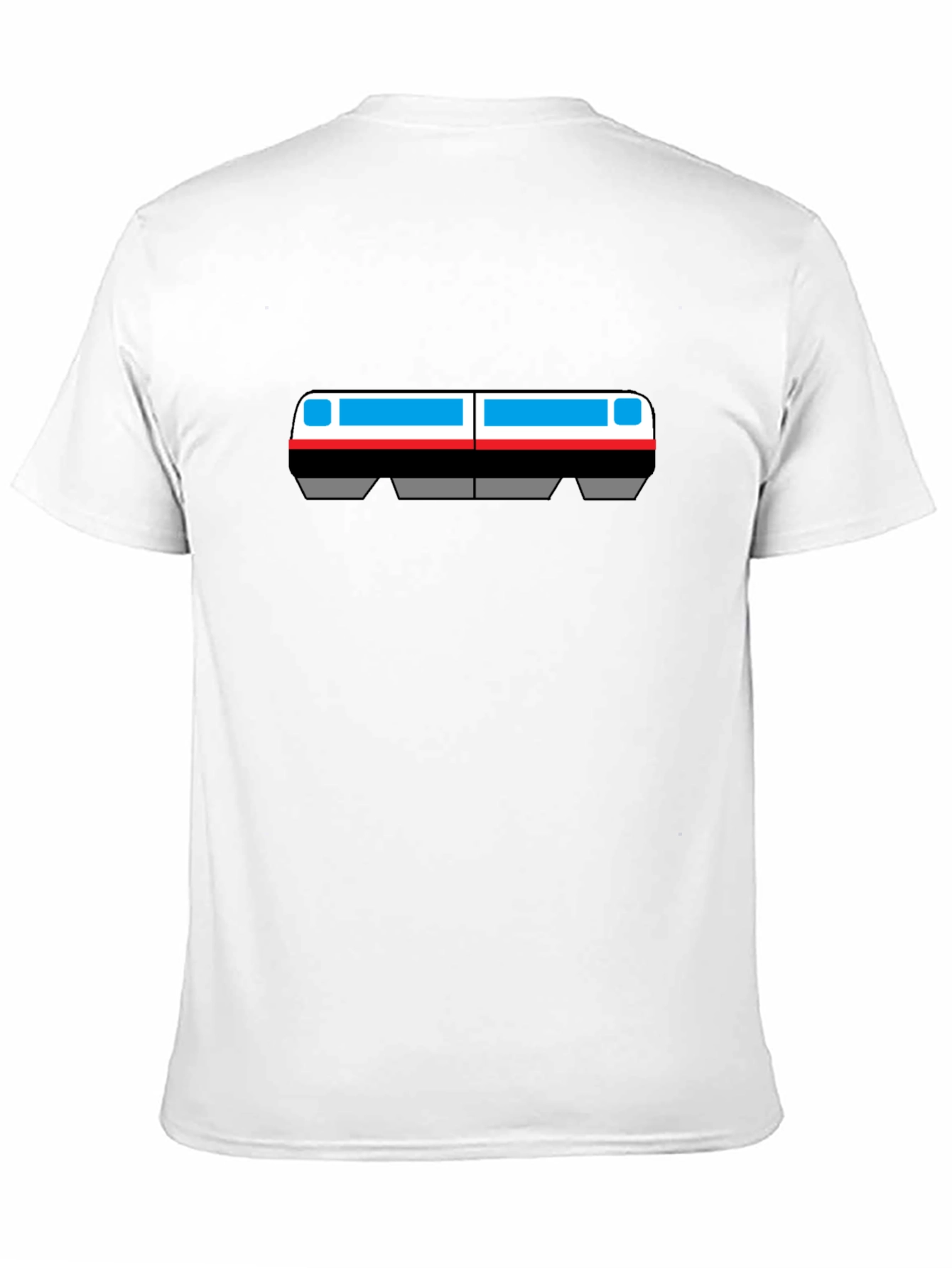 Retro Subway Train Graphic Tee - Black