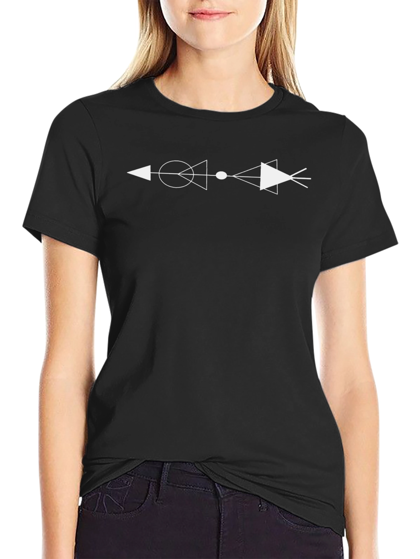 Abstract Symbol Graphic Tee - Black