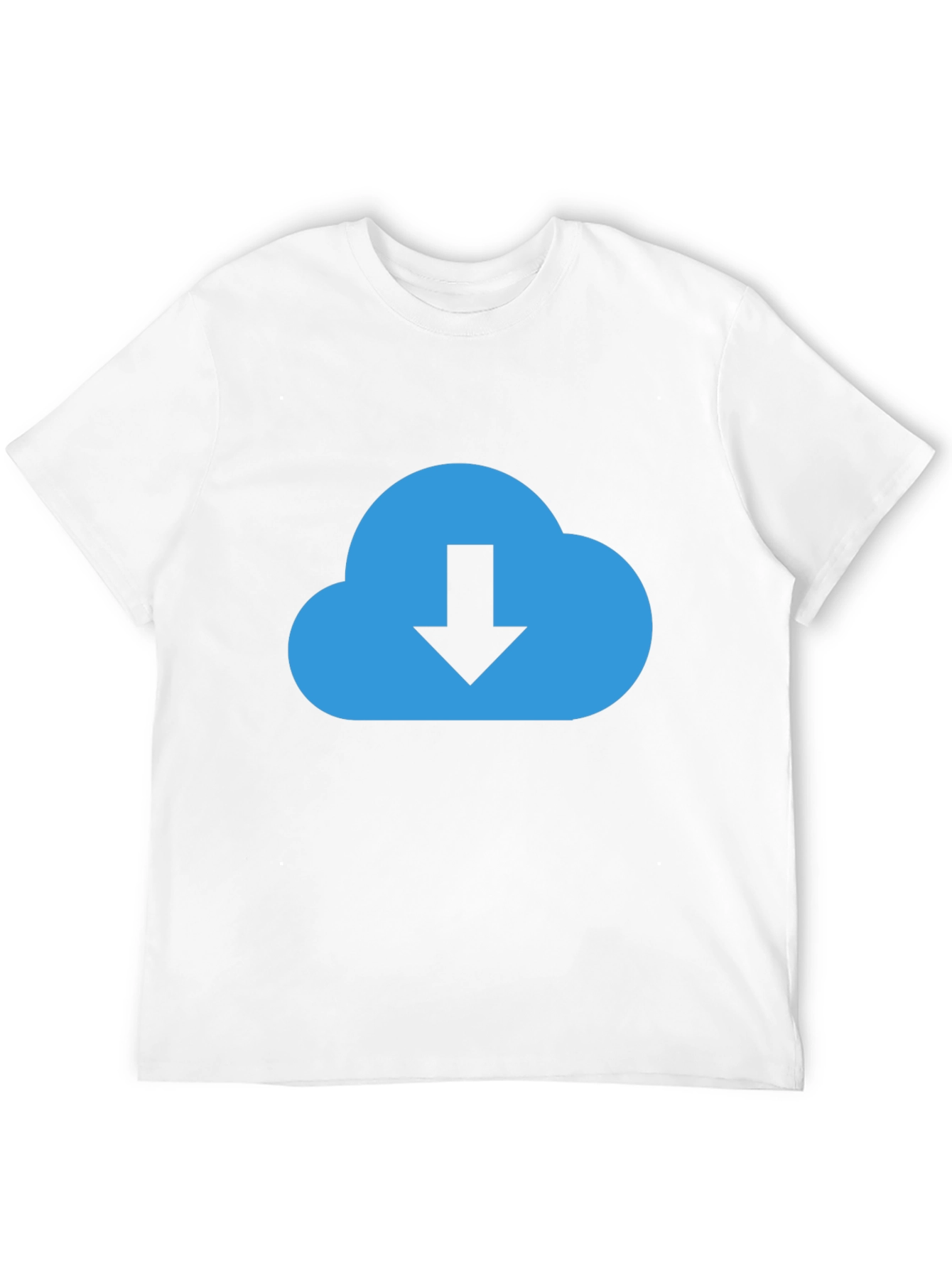 Cloud Download Graphic Tee - Stylish Black T-Shirt