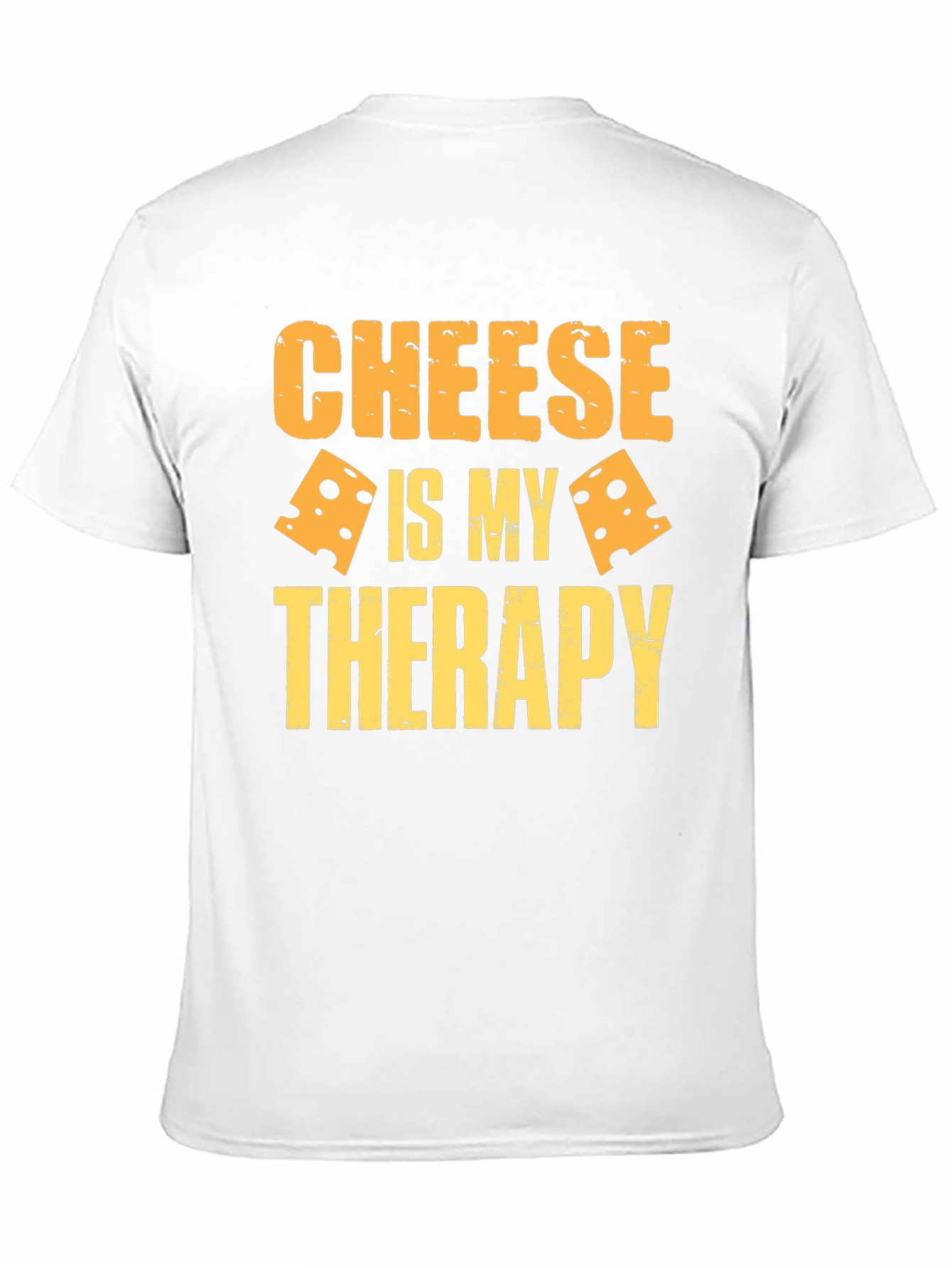Cheese Is My Therapy Graphic T-Shirt - Black