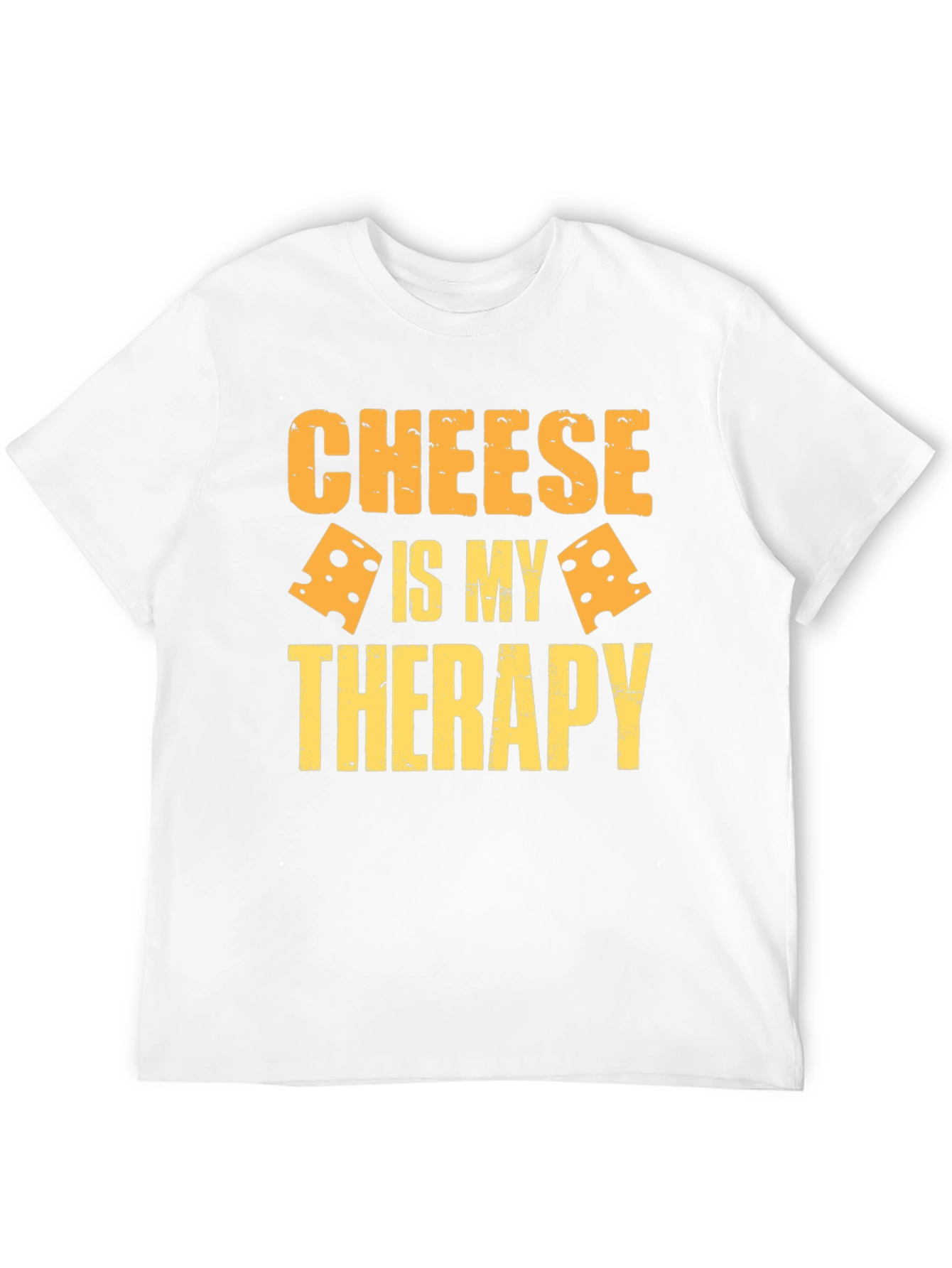 Cheese Is My Therapy Graphic T-Shirt - Black