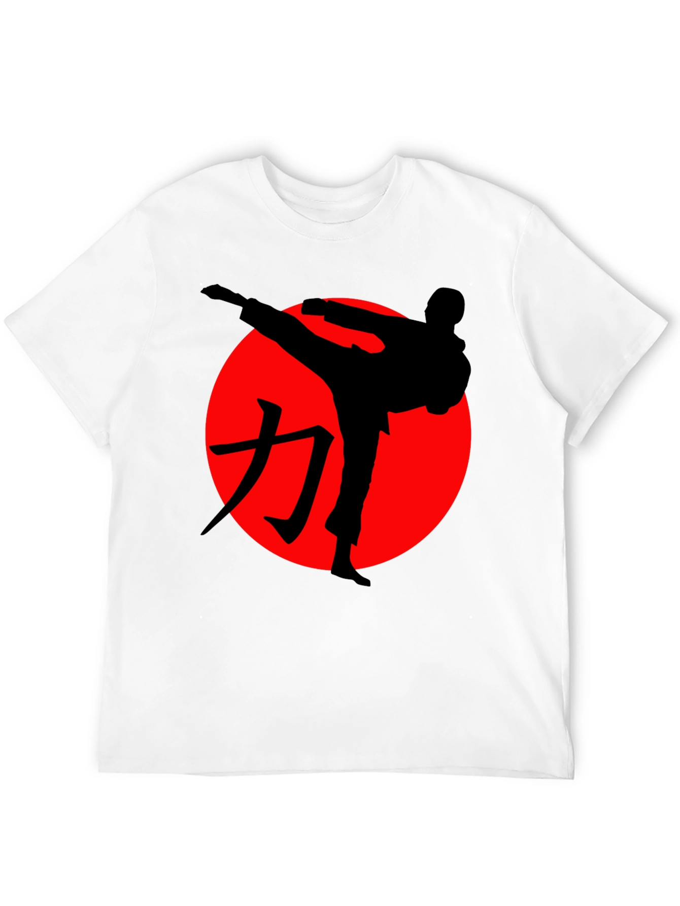 Karate Silhouette Graphic Tee - Black