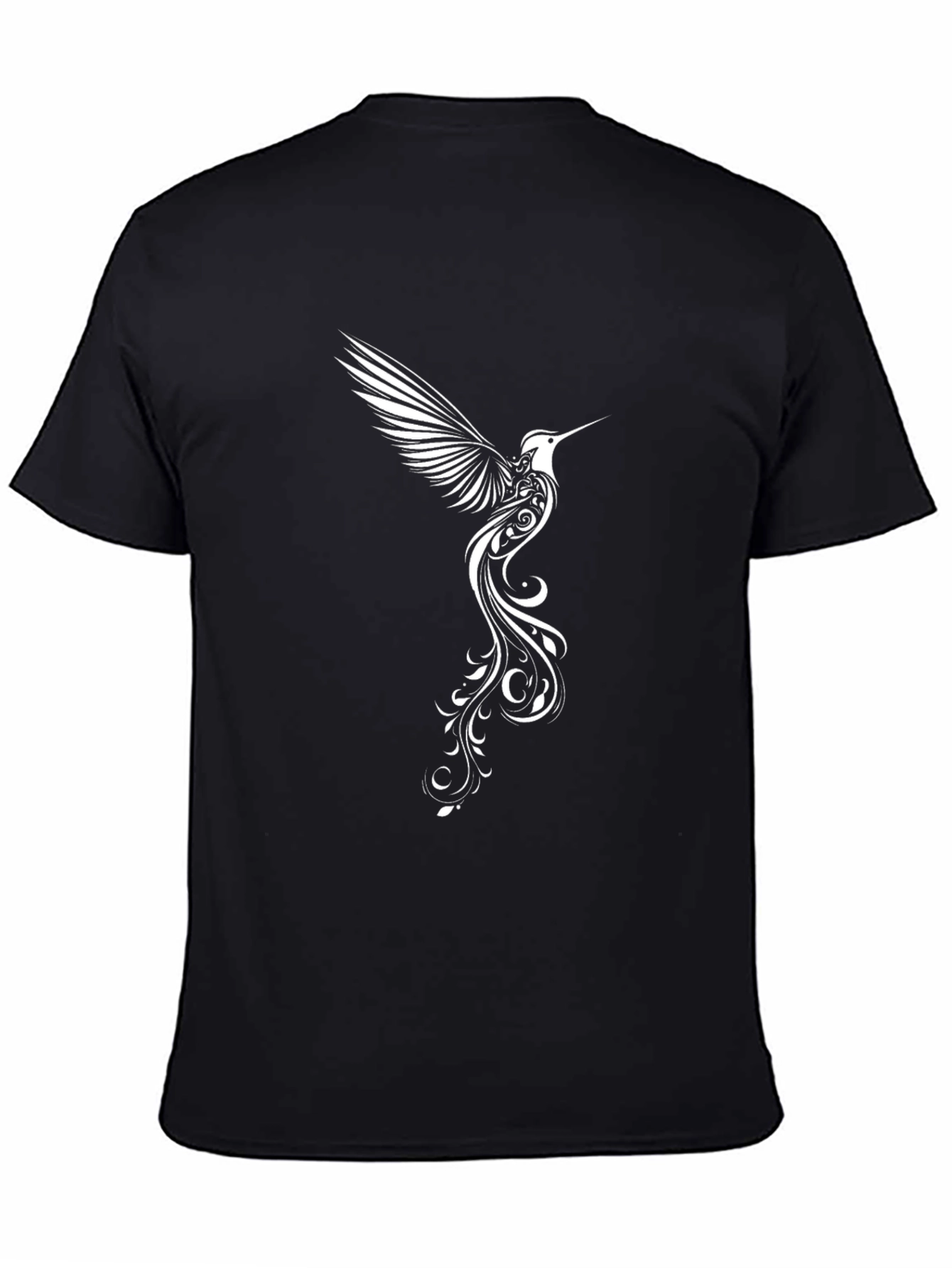 Hummingbird Graphic Tee - Stylish Black T-Shirt