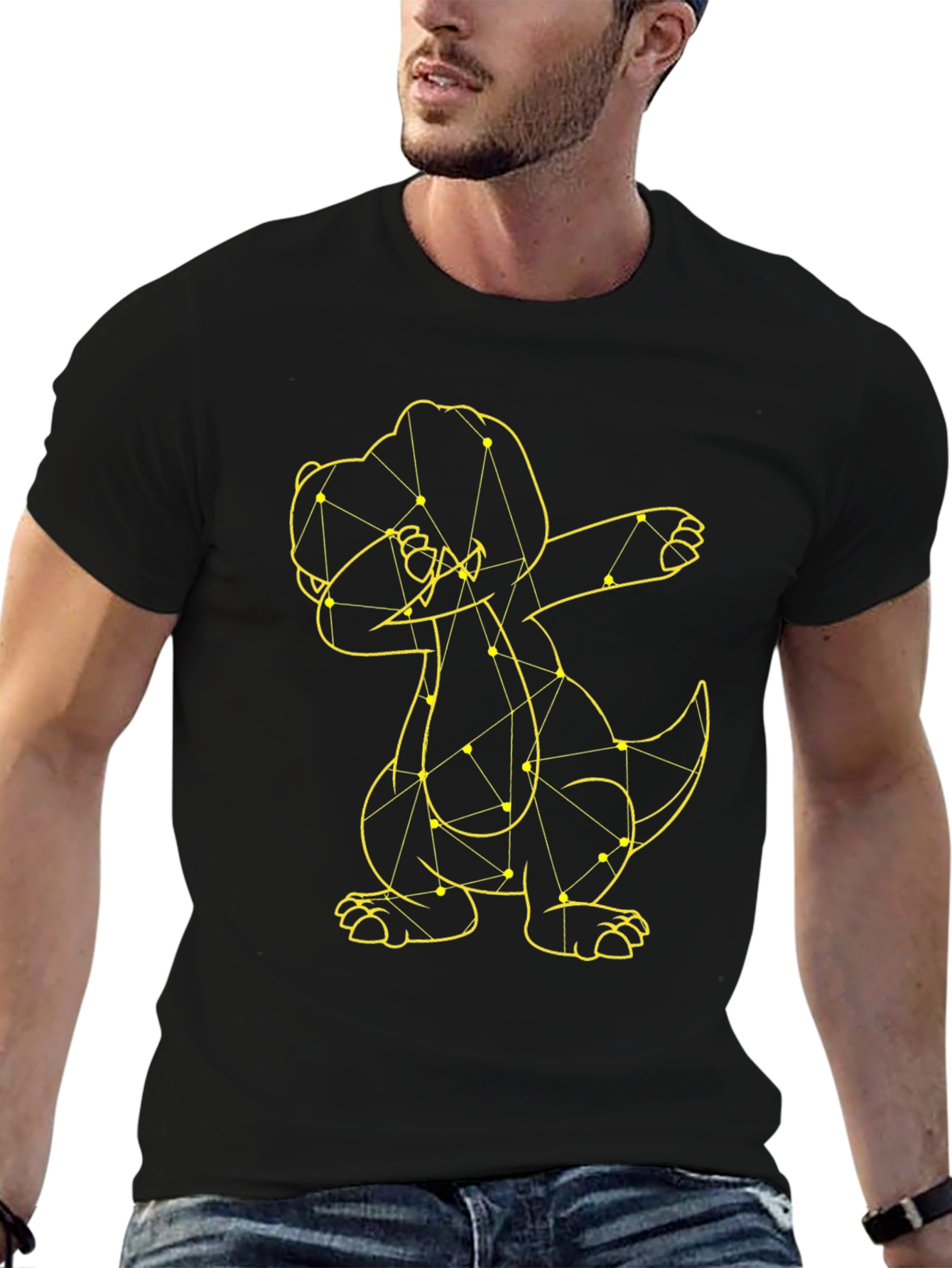 Dabbing Dino T-Shirt - Cool Graphic Tee