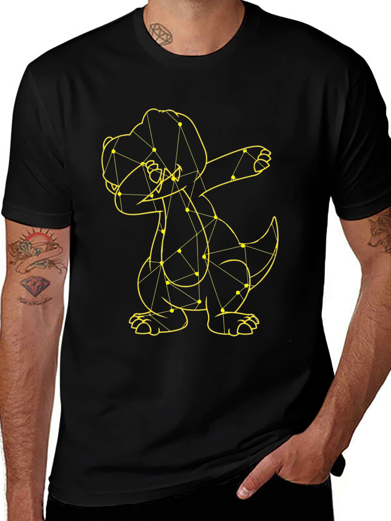 Dabbing Dino T-Shirt - Cool Graphic Tee