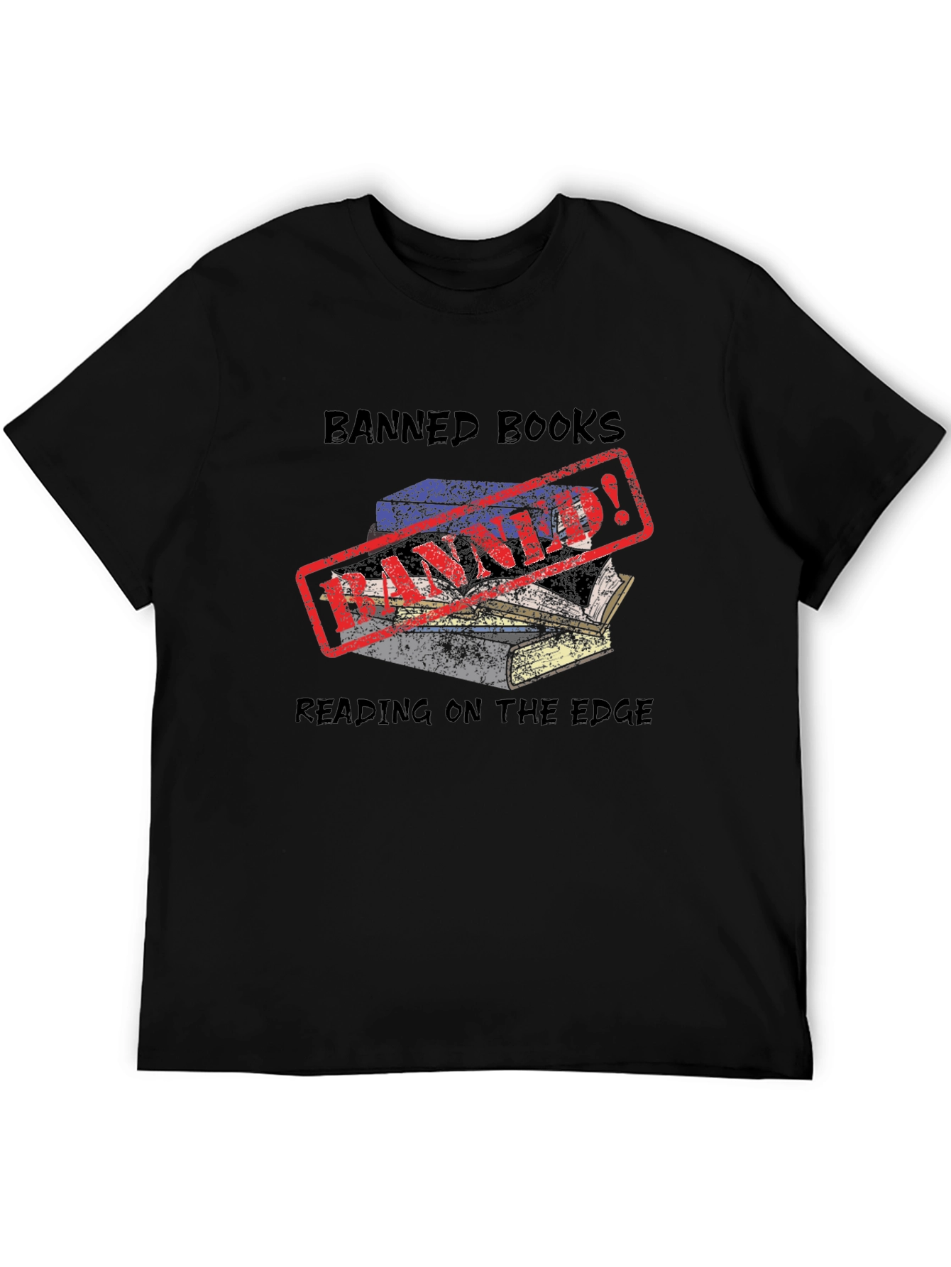 Banned Books Reading on the Edge Tee