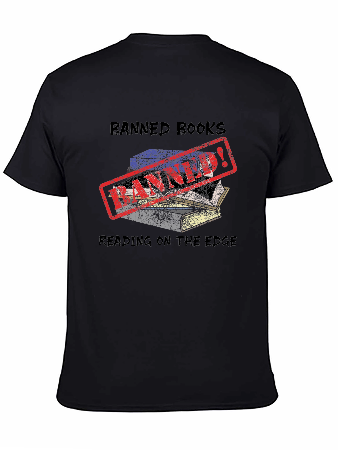 Banned Books Reading on the Edge Tee