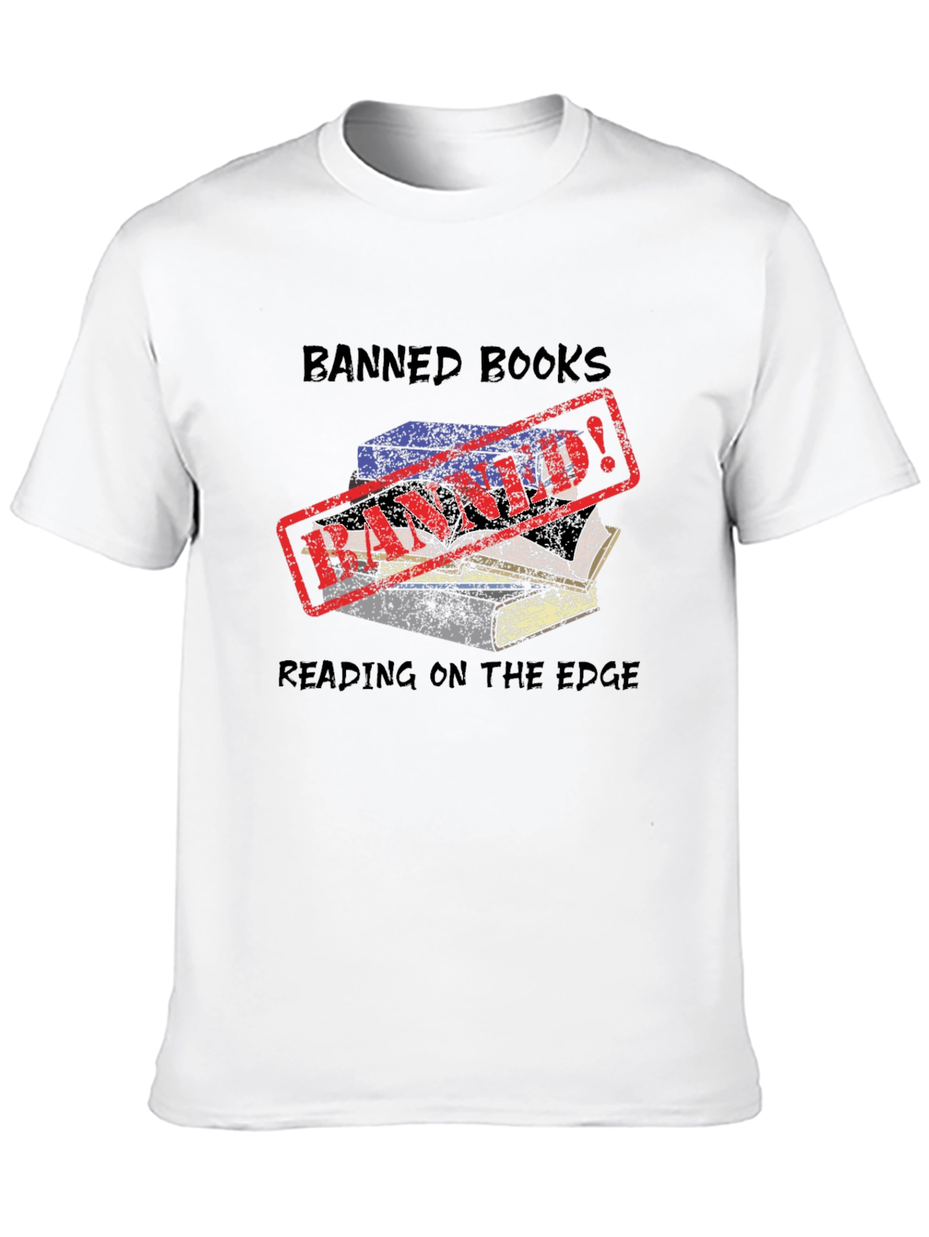 Banned Books Reading on the Edge Tee