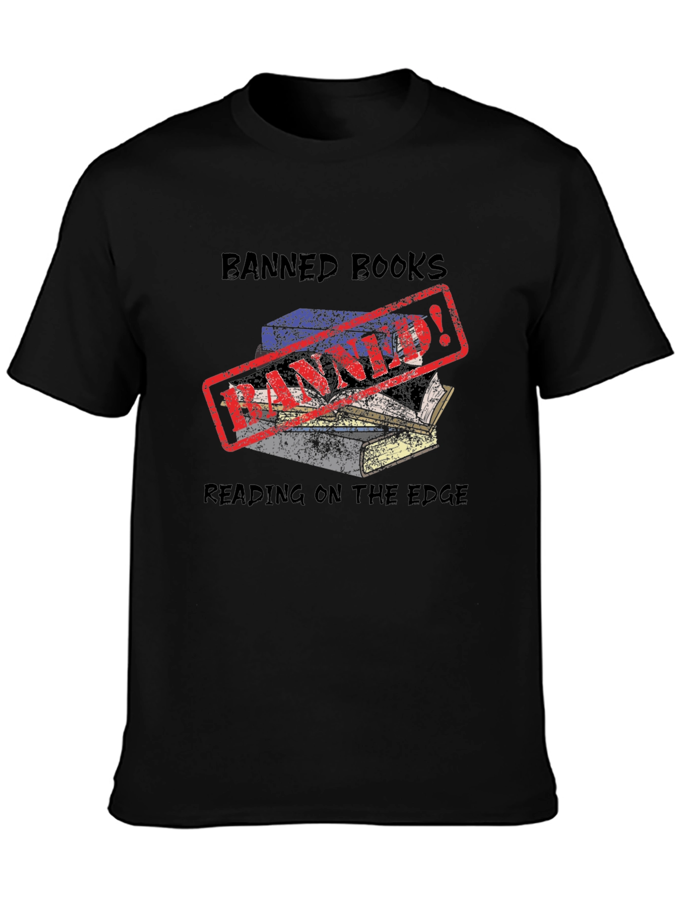 Banned Books Reading on the Edge Tee
