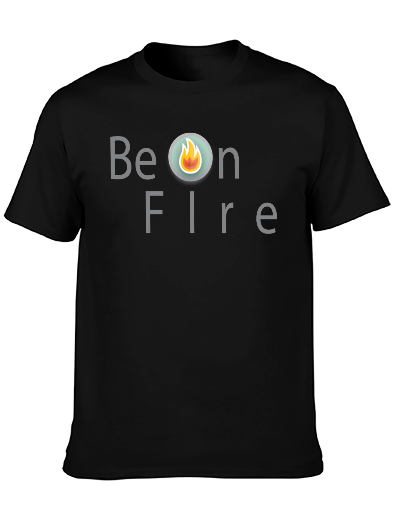 Be On Fire Graphic T-Shirt - Trendy Black Tee