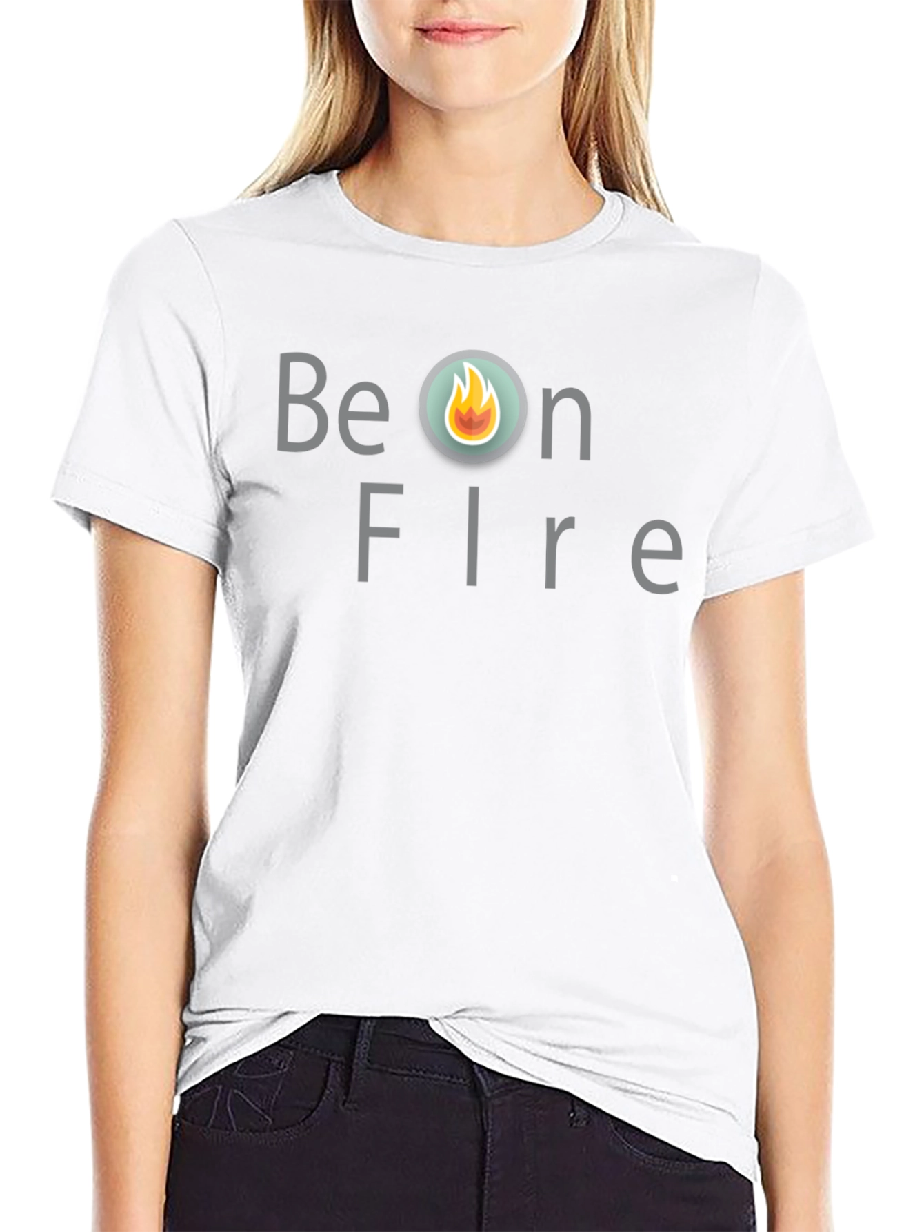 Be On Fire Graphic T-Shirt - Trendy Black Tee