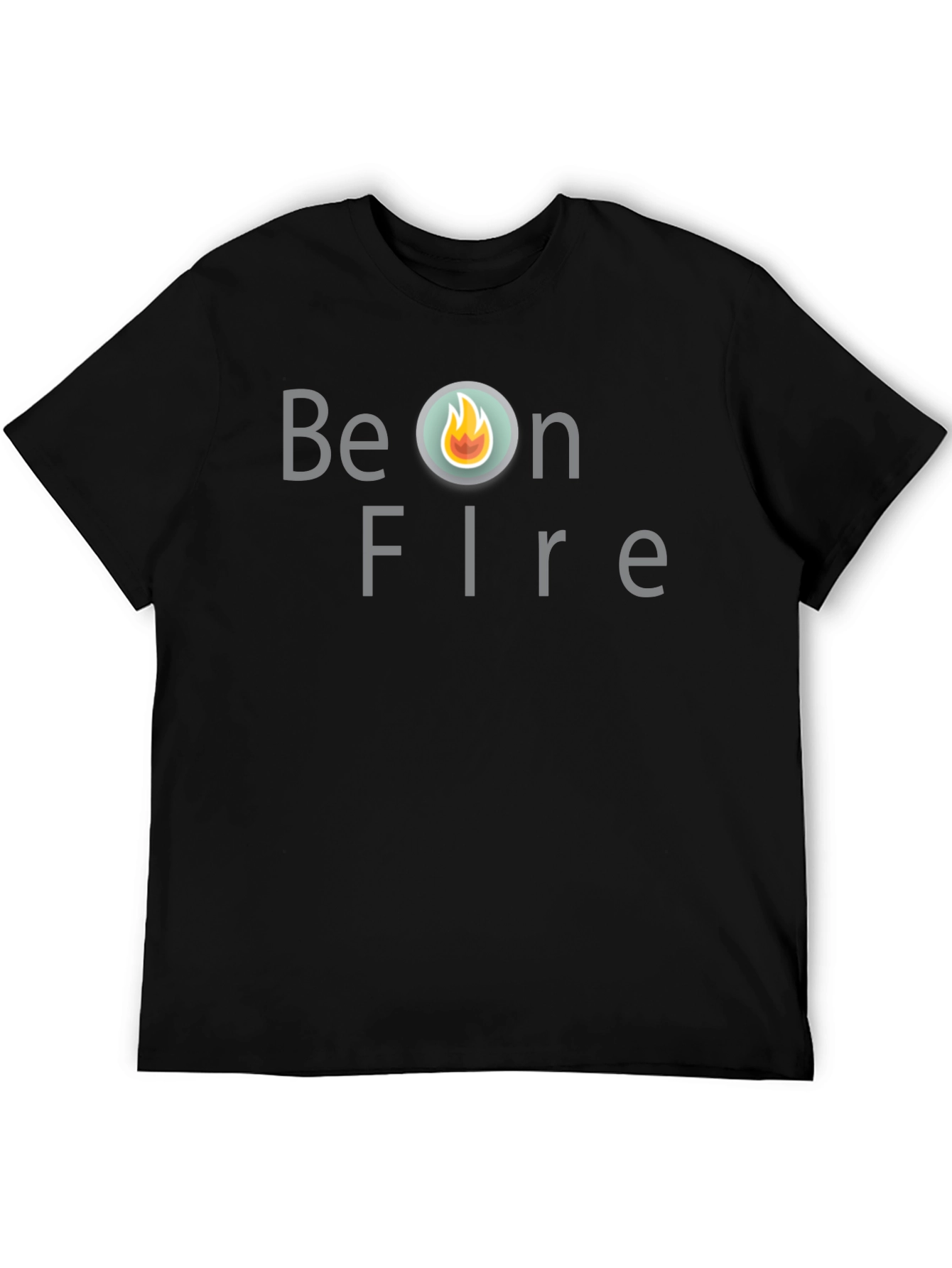 Be On Fire Graphic T-Shirt - Trendy Black Tee