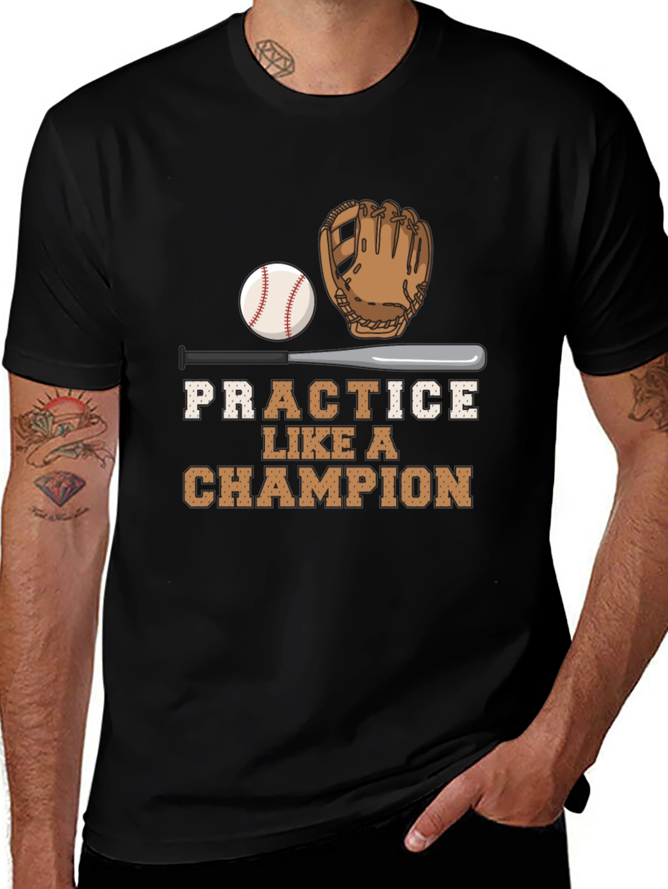 Practice Like A Champion Baseball Graphic Tee