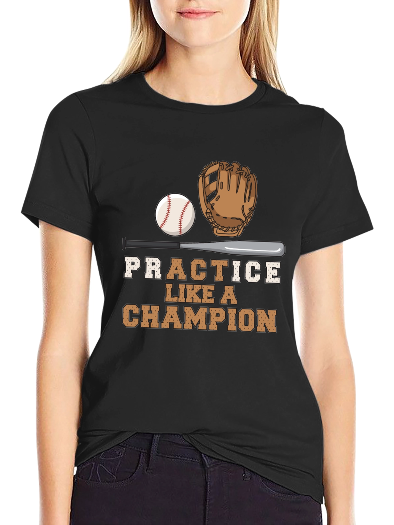 Practice Like A Champion Baseball Graphic Tee