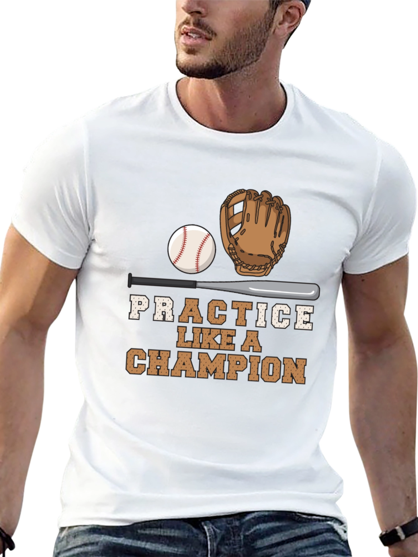 Practice Like A Champion Baseball Graphic Tee