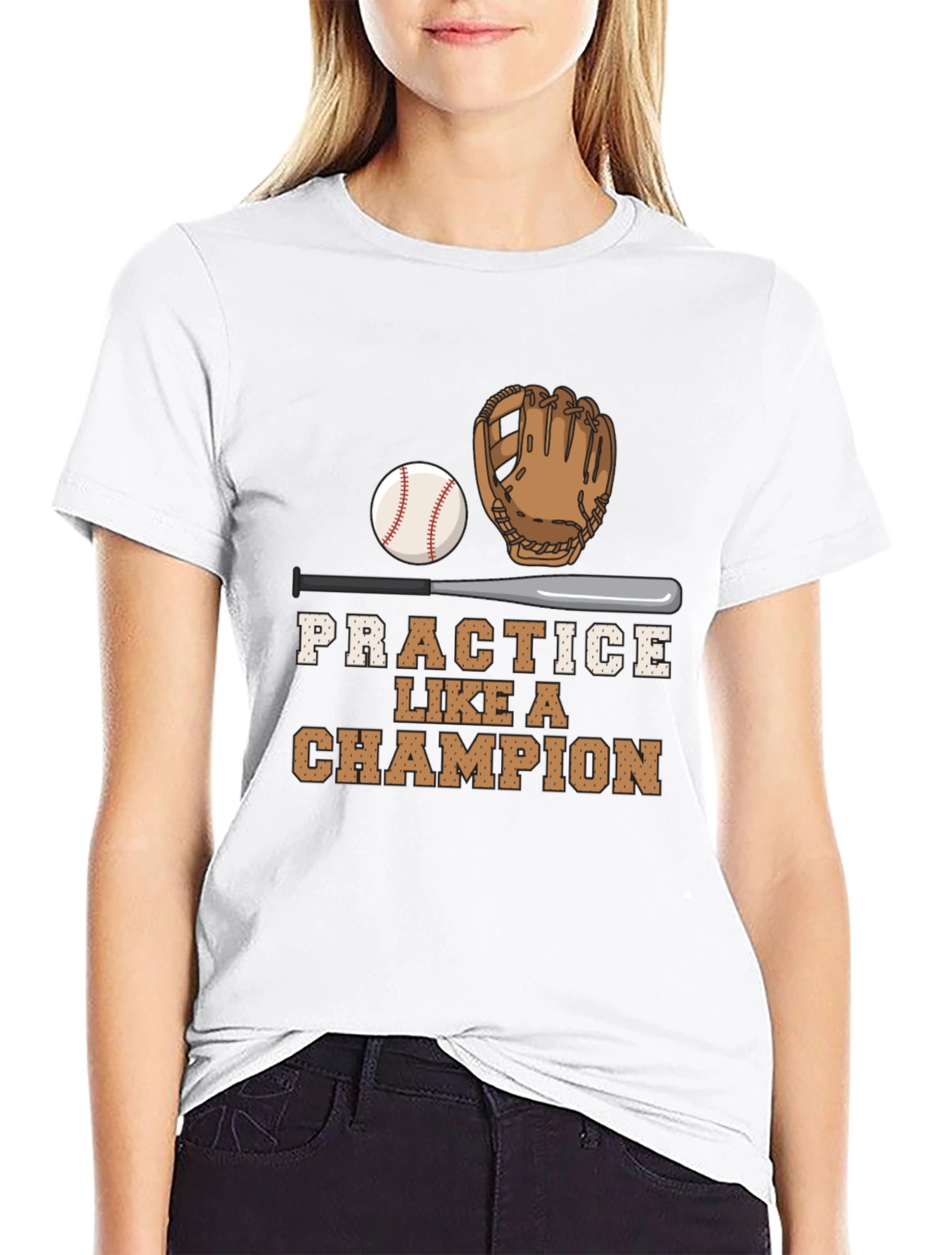 Practice Like A Champion Baseball Graphic Tee