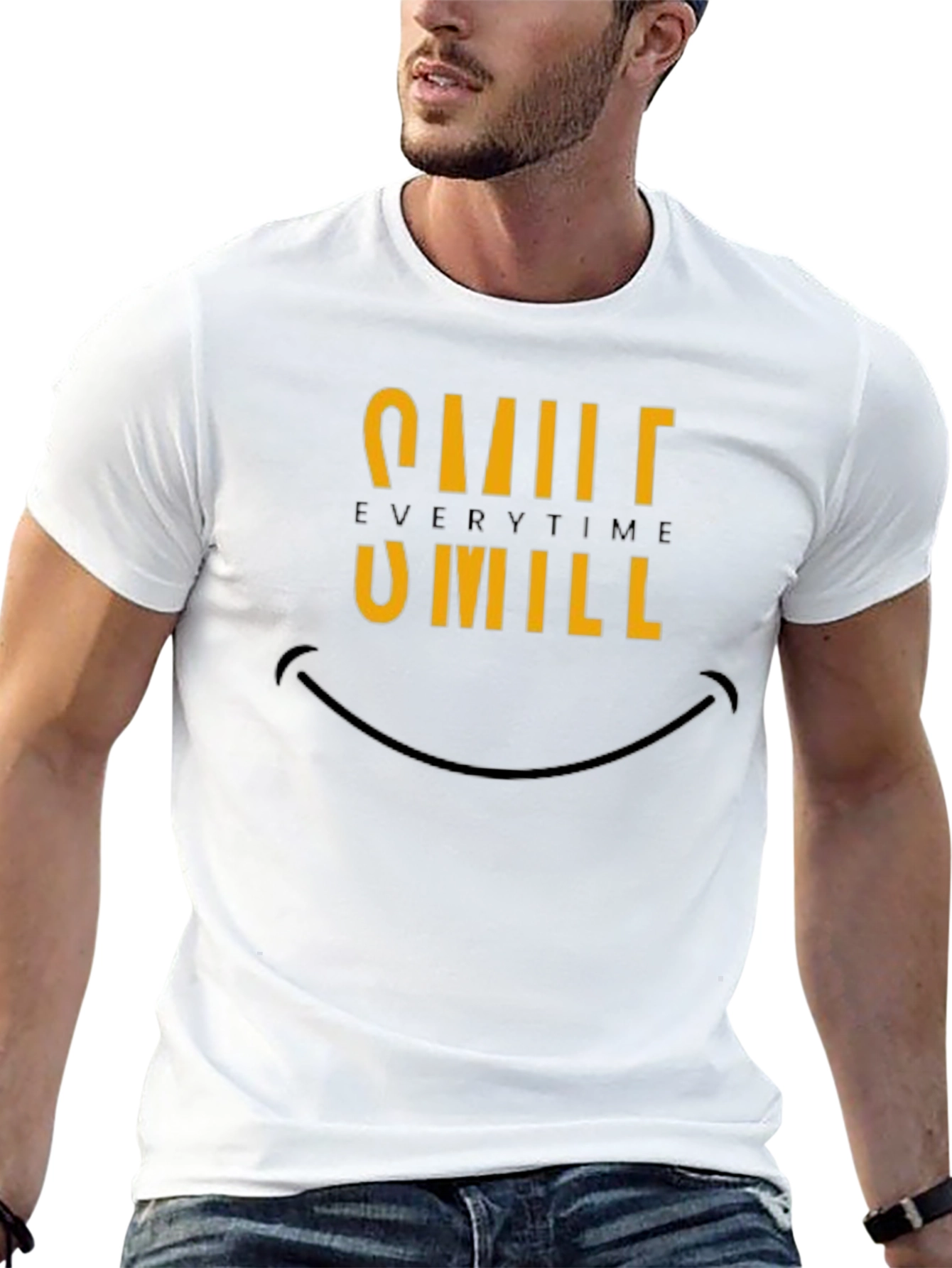 Smile Every Time Graphic Tee - Black