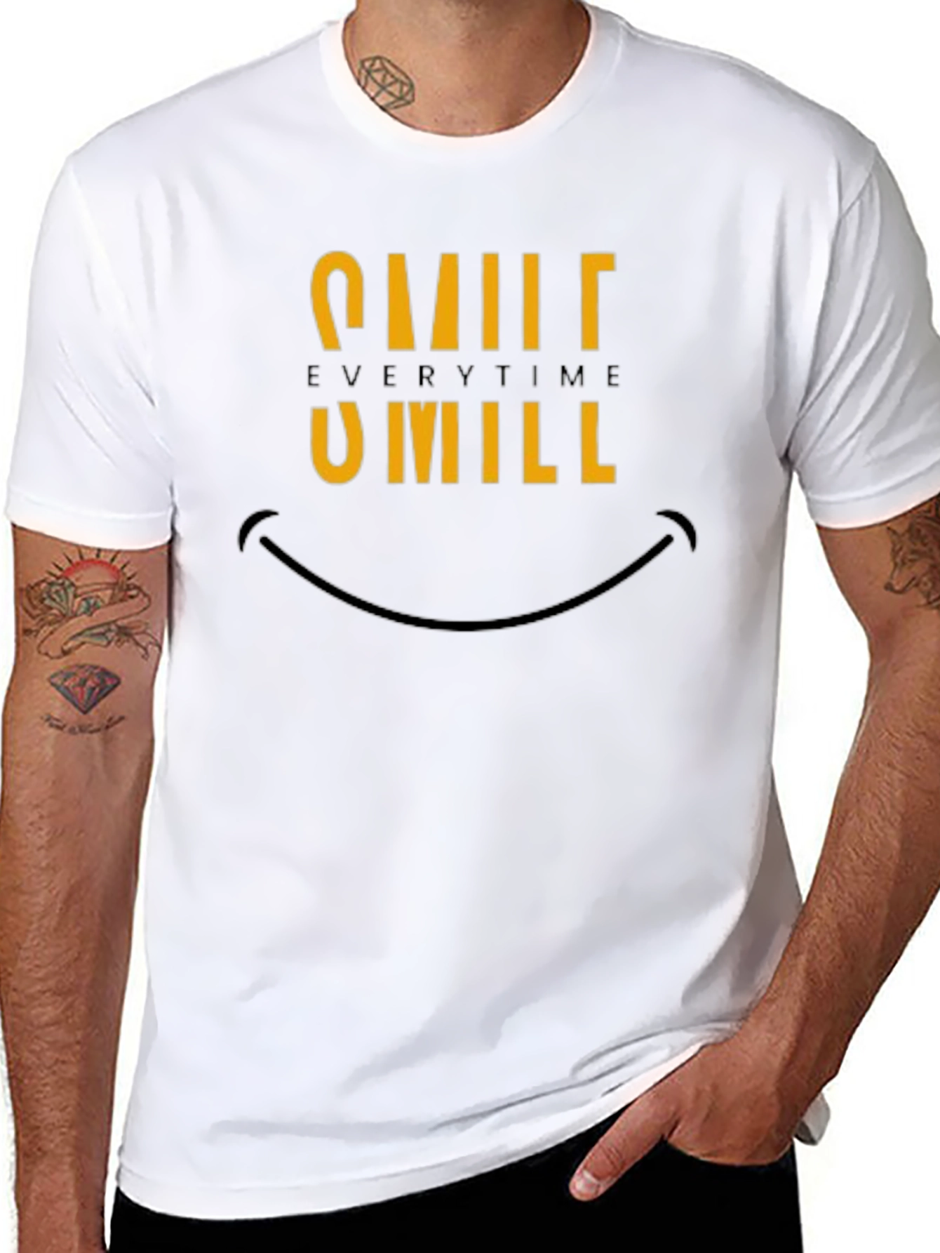 Smile Every Time Graphic Tee - Black
