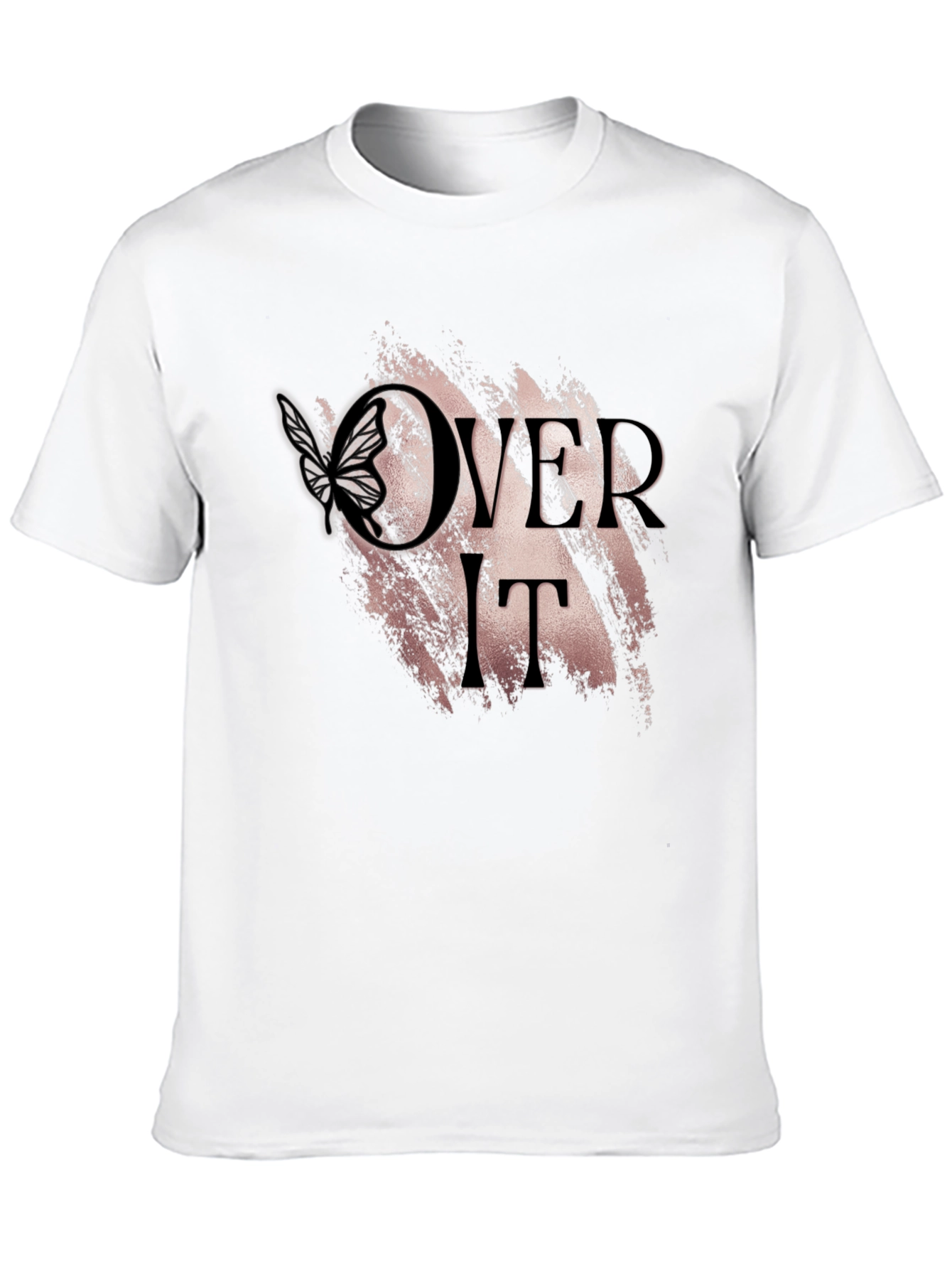 Over It Butterfly Graphic Tee - Modern Black T-Shirt