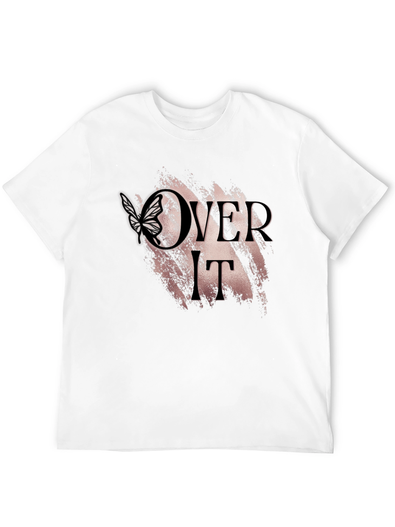 Over It Butterfly Graphic Tee - Modern Black T-Shirt