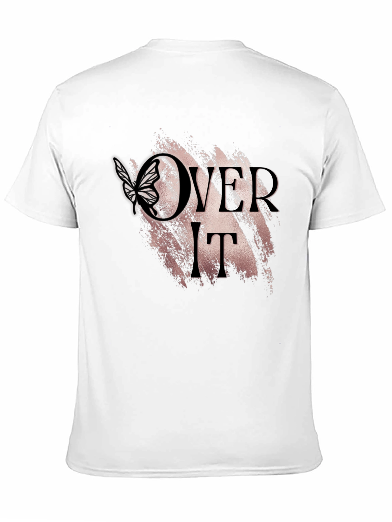Over It Butterfly Graphic Tee - Modern Black T-Shirt