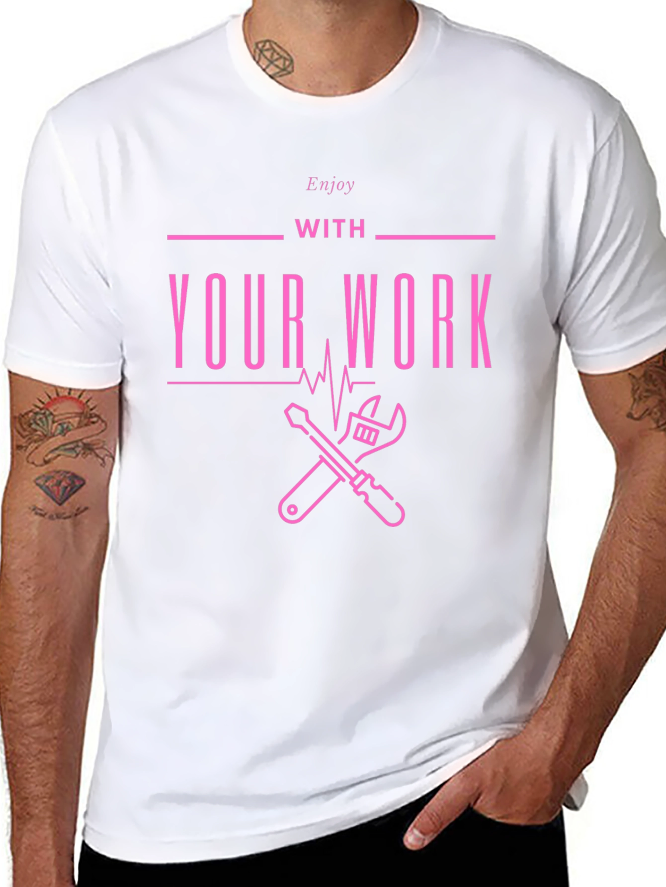 Enjoy Your Work Graphic Tee - Black