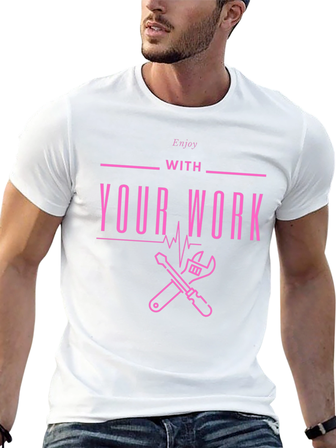 Enjoy Your Work Graphic Tee - Black
