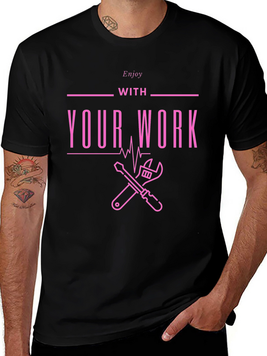 Enjoy Your Work Graphic Tee - Black