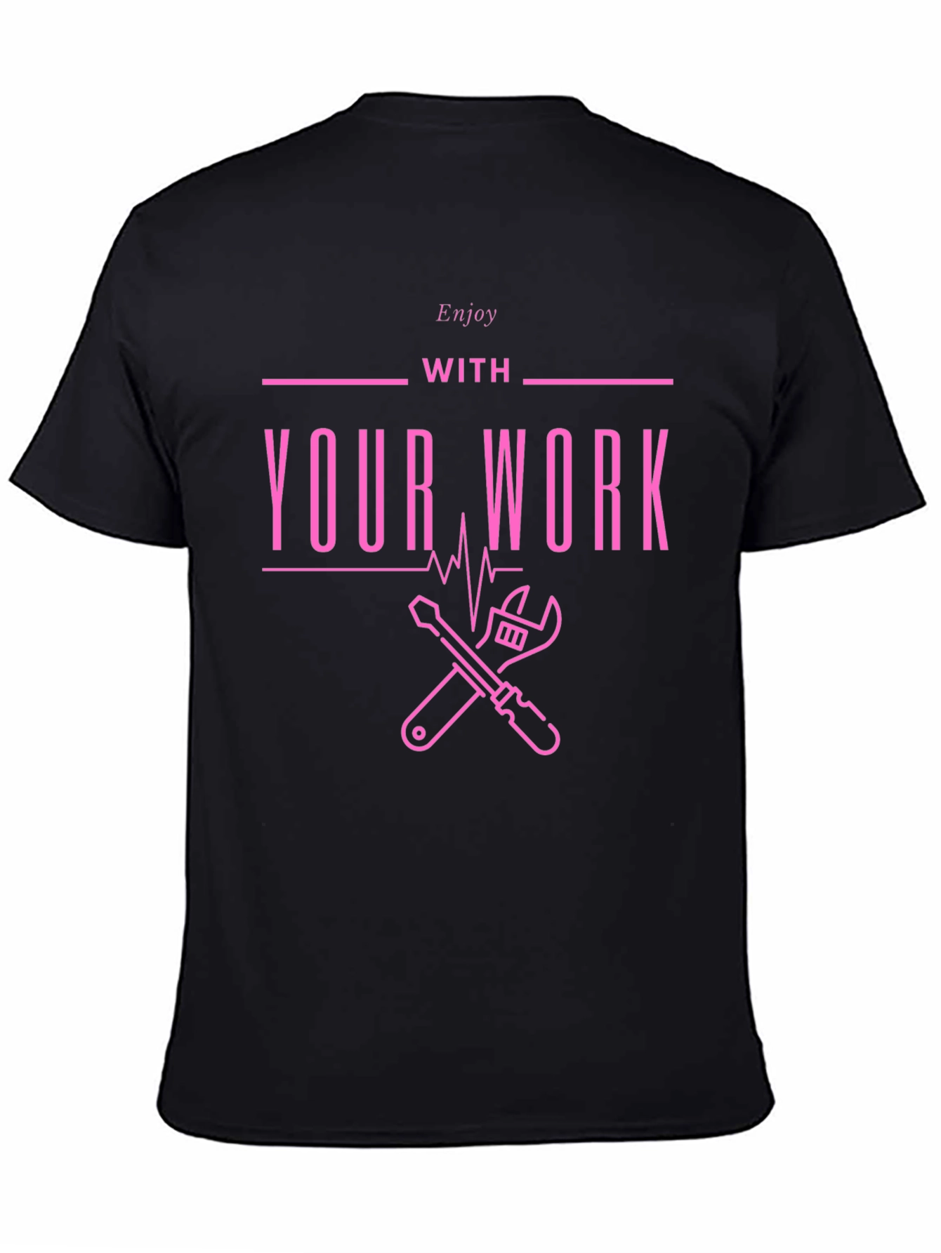 Enjoy Your Work Graphic Tee - Black