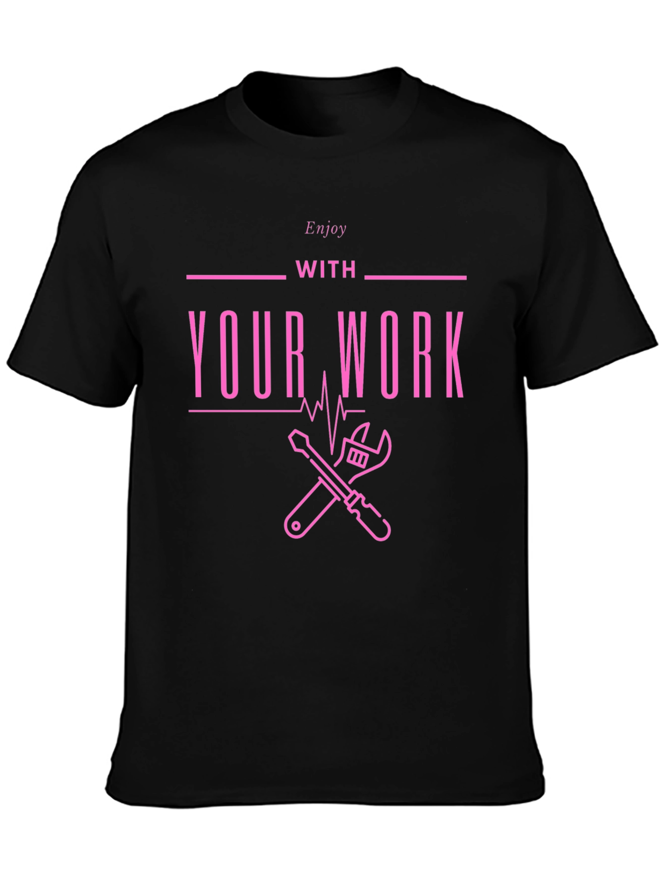 Enjoy Your Work Graphic Tee - Black