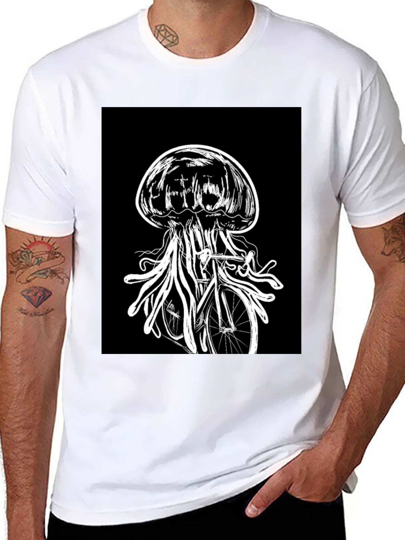 Jellyfish Bicycle Graphic Tee