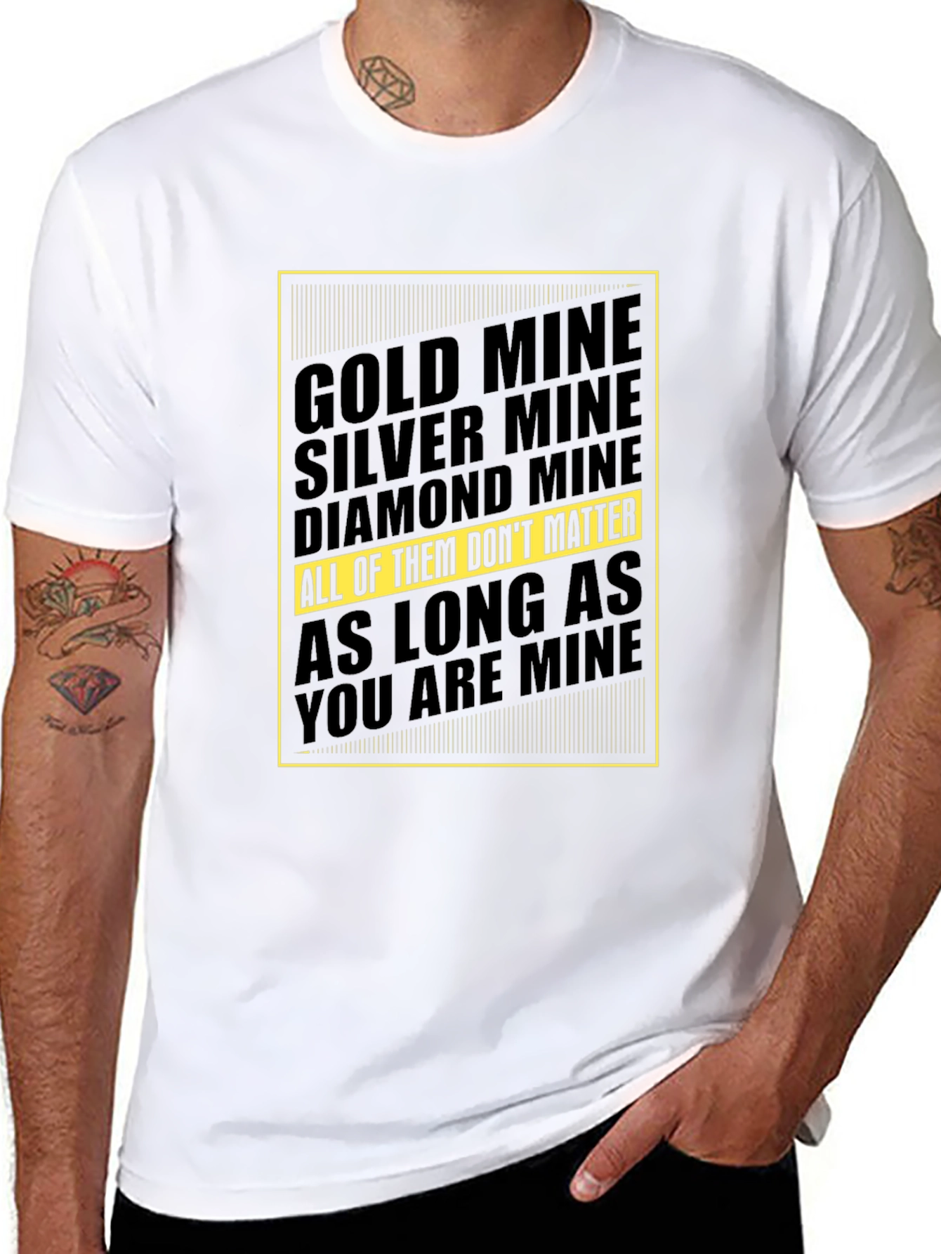 Mine Graphic Tee - Gold Silver Diamond