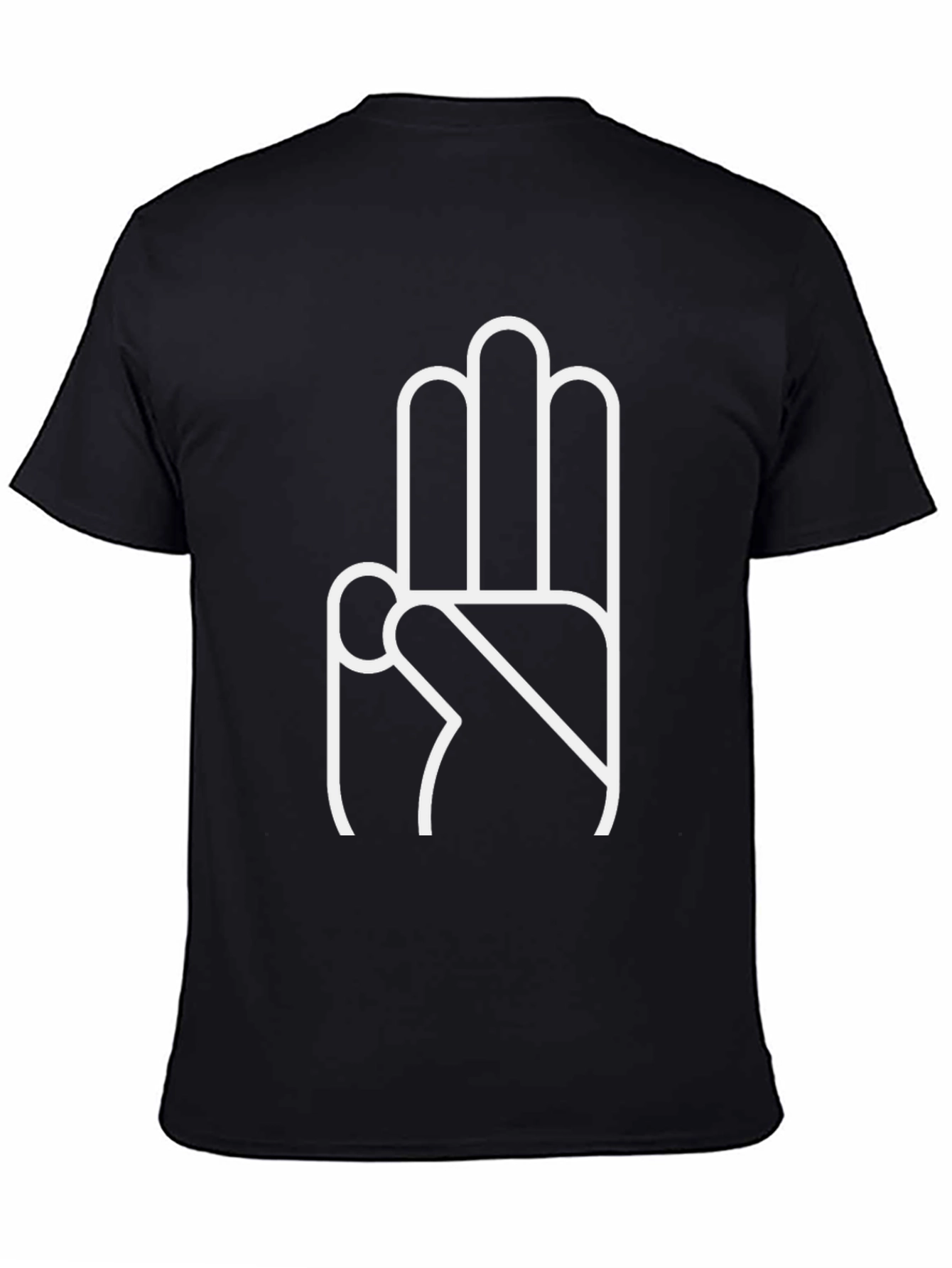 Hand Sign Black T-Shirt
