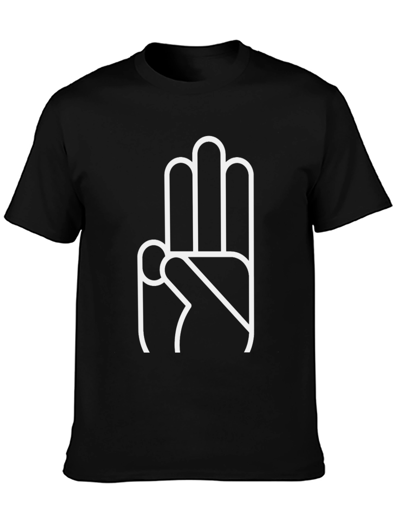 Hand Sign Black T-Shirt