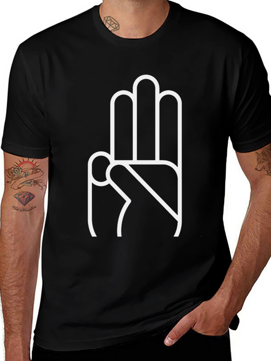Hand Sign Black T-Shirt