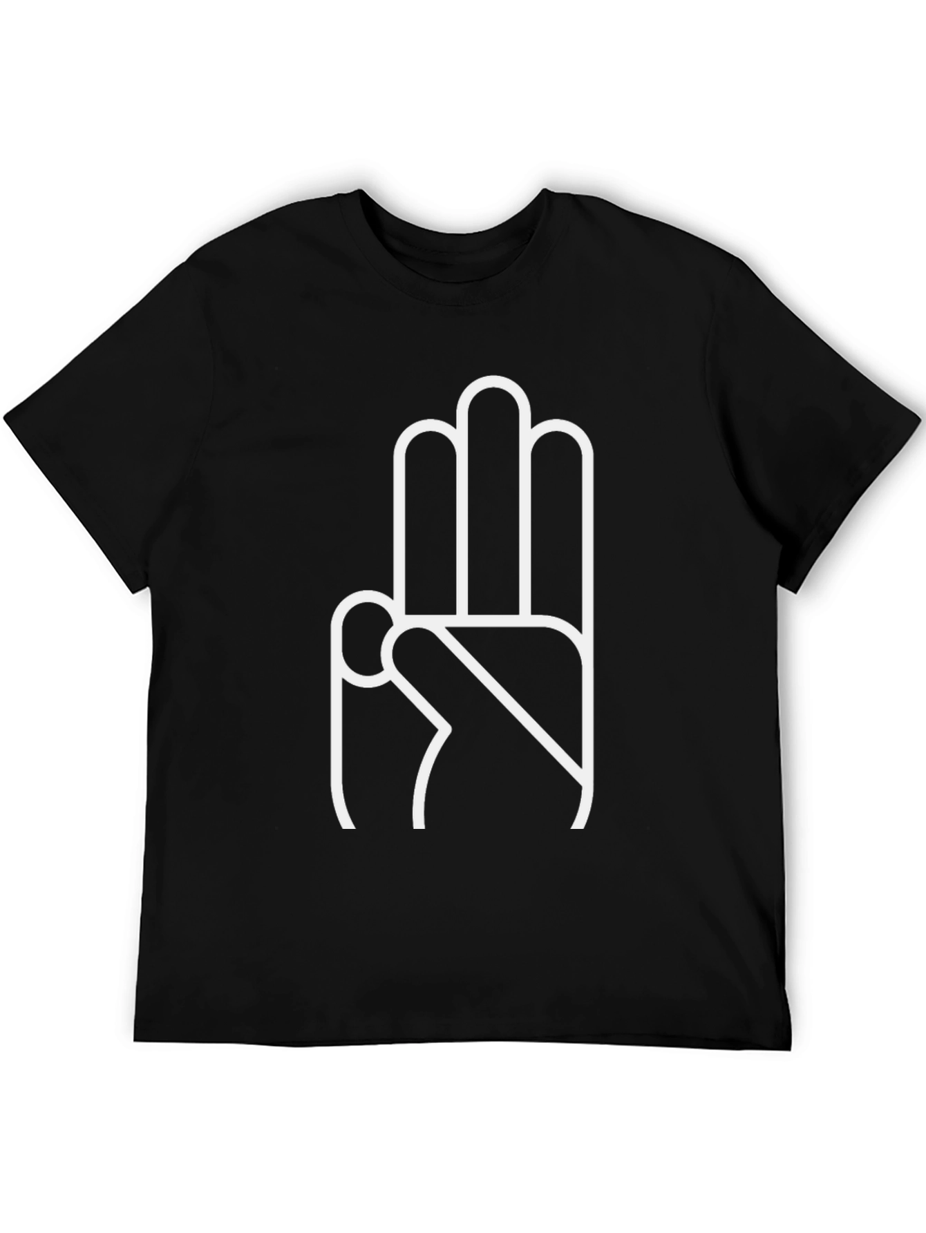 Hand Sign Black T-Shirt