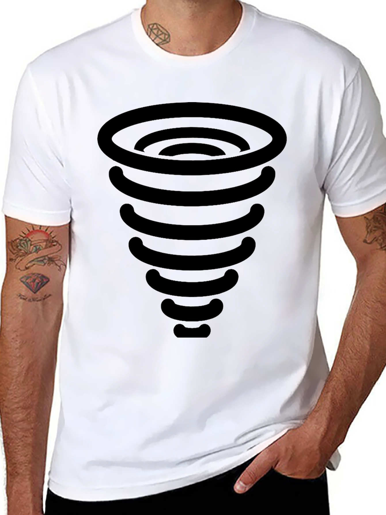 Tornado Graphic T-Shirt - Black Cotton Tee