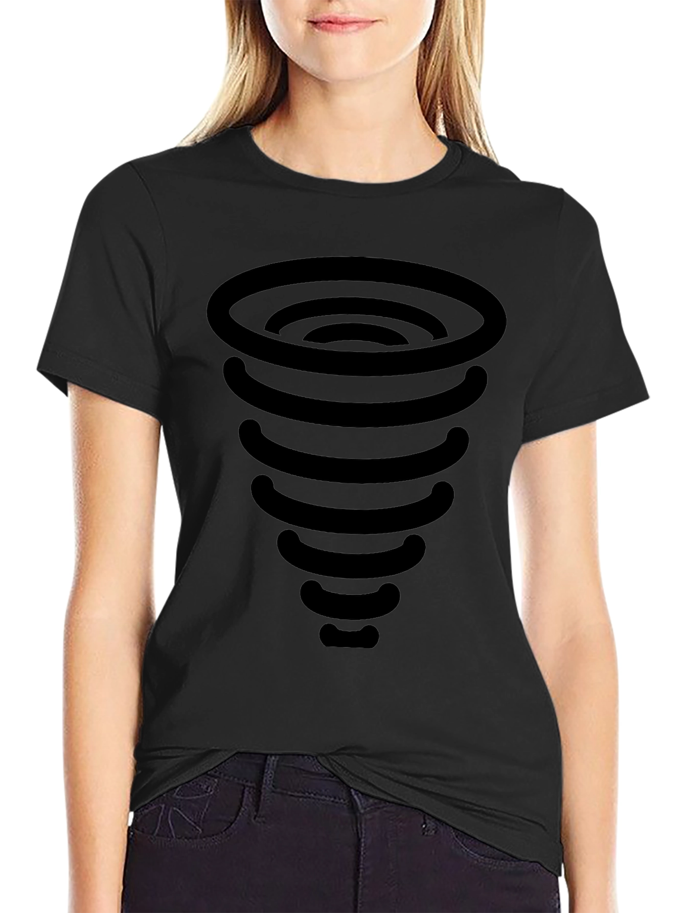 Tornado Graphic T-Shirt - Black Cotton Tee