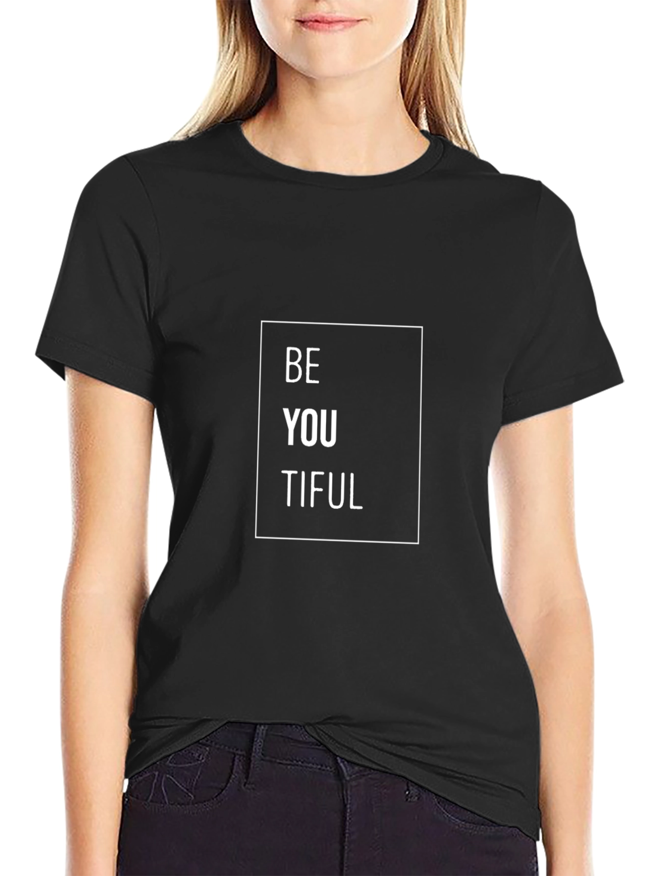 BeYOUtiful Black Graphic Tee - Stylish Casual Wear