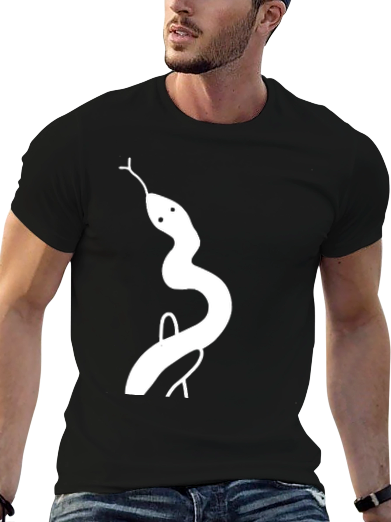 Snake Graphic Tee - Mens Black T-Shirt